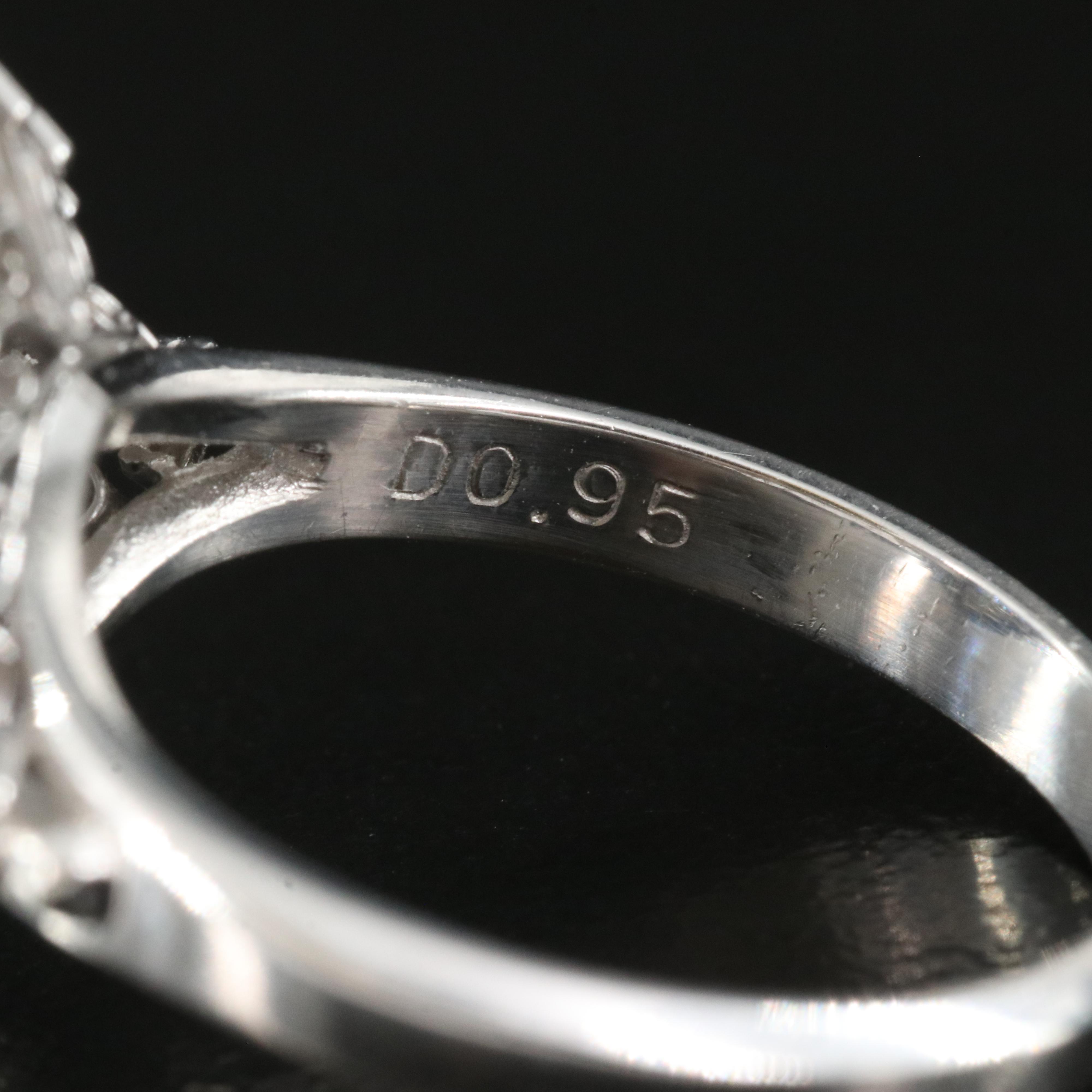 Platinum 2.06 CT Unheated Thai Sapphire and Diamond Ring with GIA Report