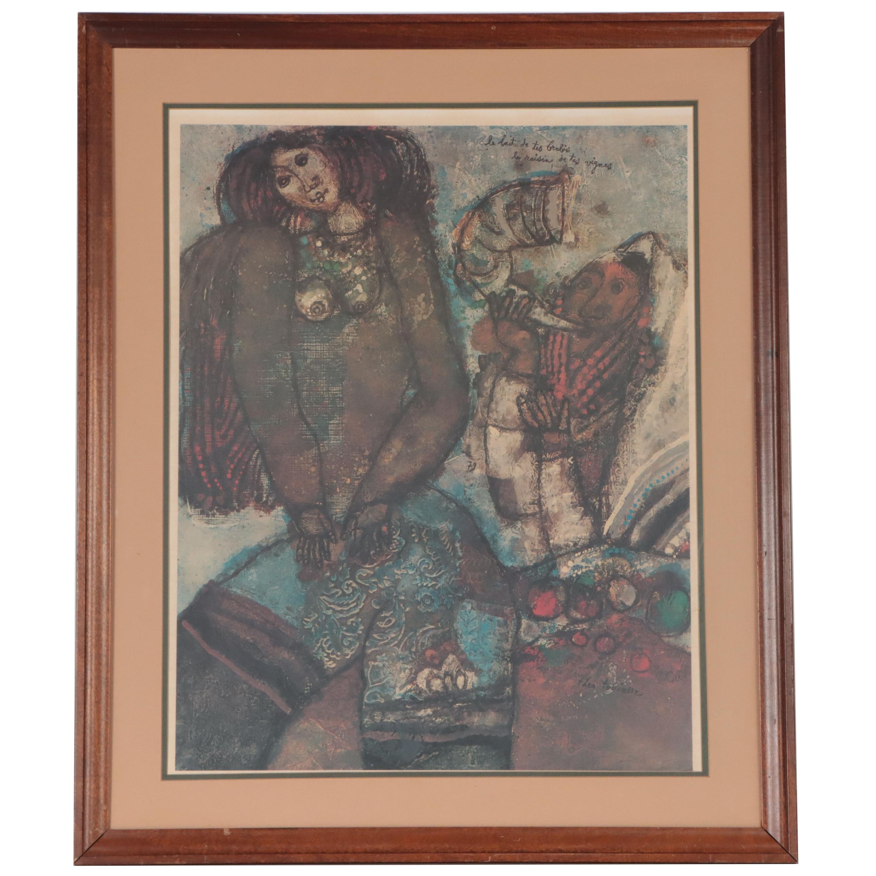 Offset Lithograph After Théo Tobiasse "Ram's Horn," 21st Century