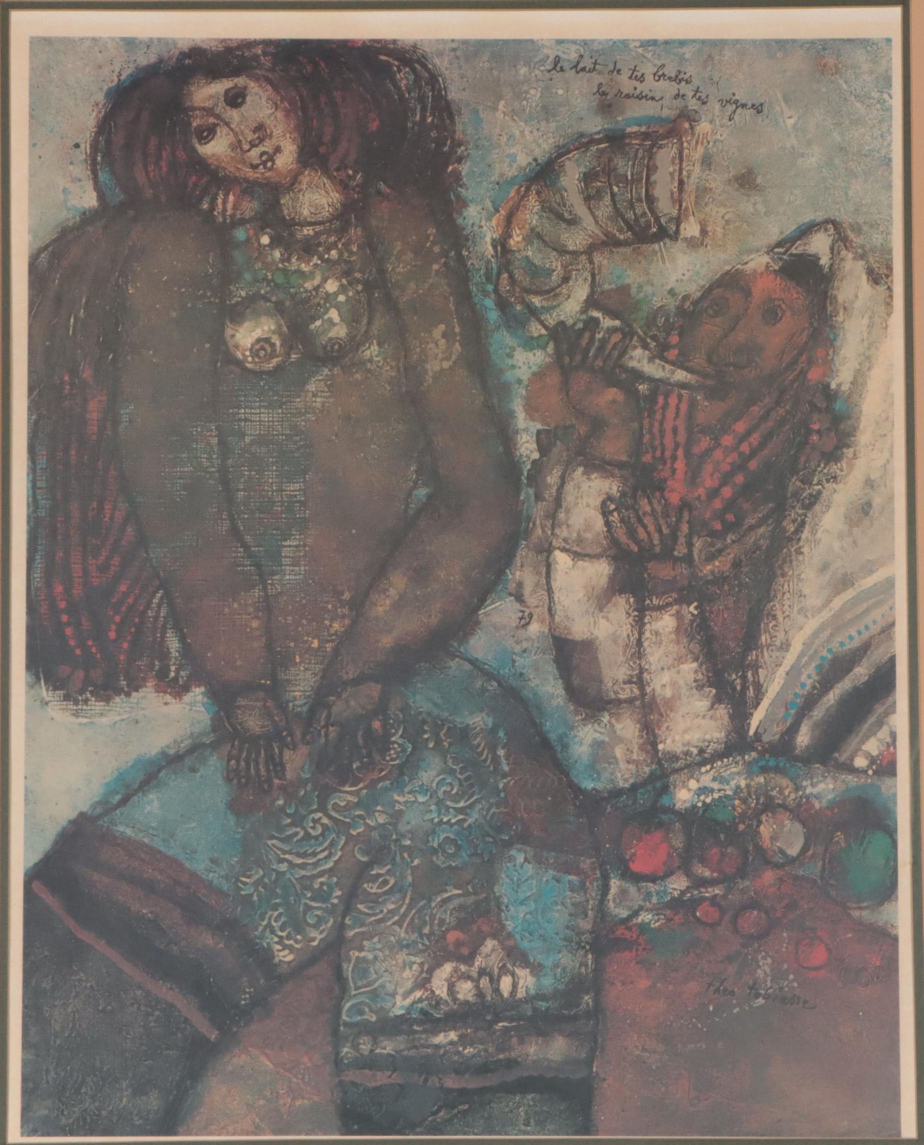 Offset Lithograph After Théo Tobiasse "Ram's Horn," 21st Century