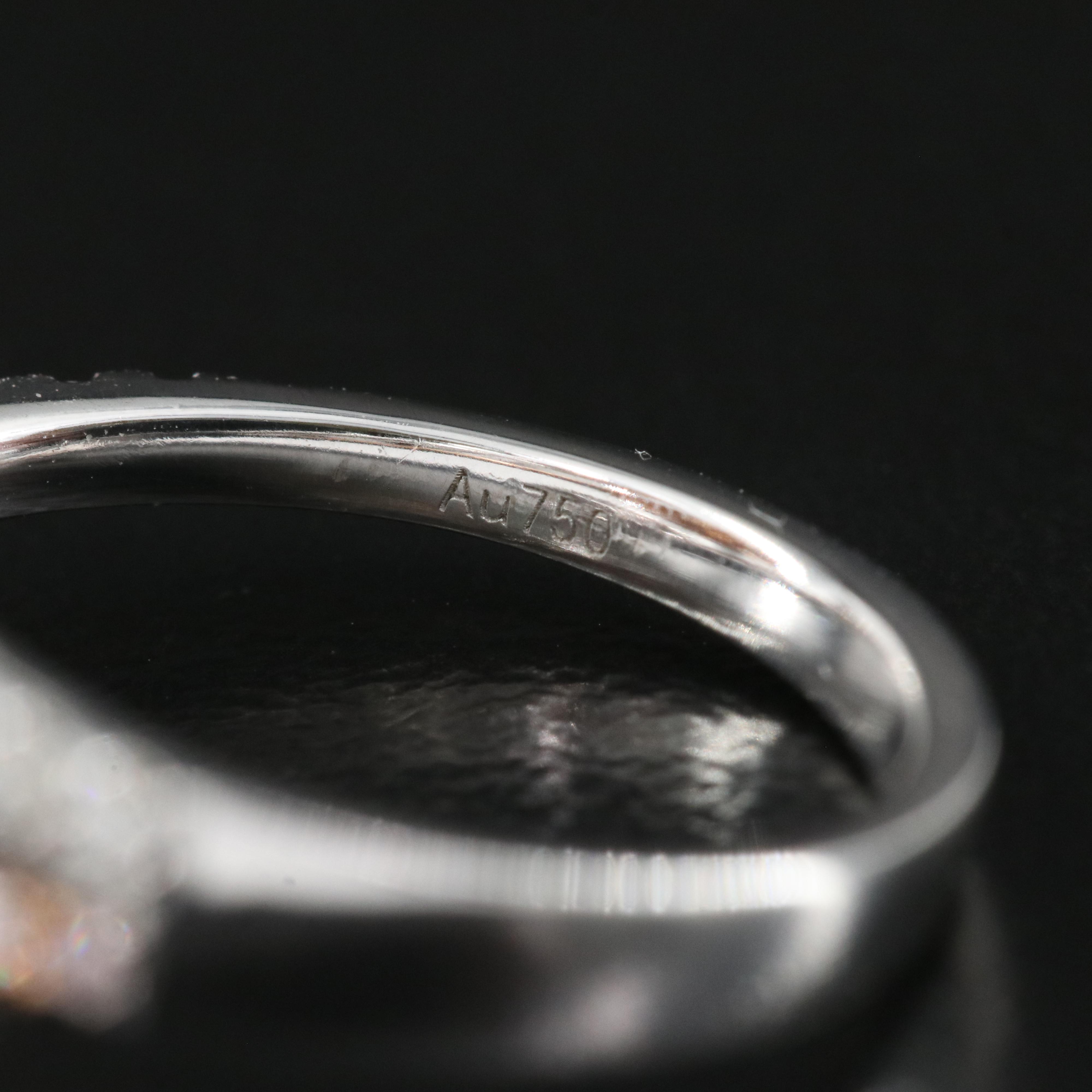 18K 1.66 CTW Diamond Ring with GIA Reports and Rose Gold Accent