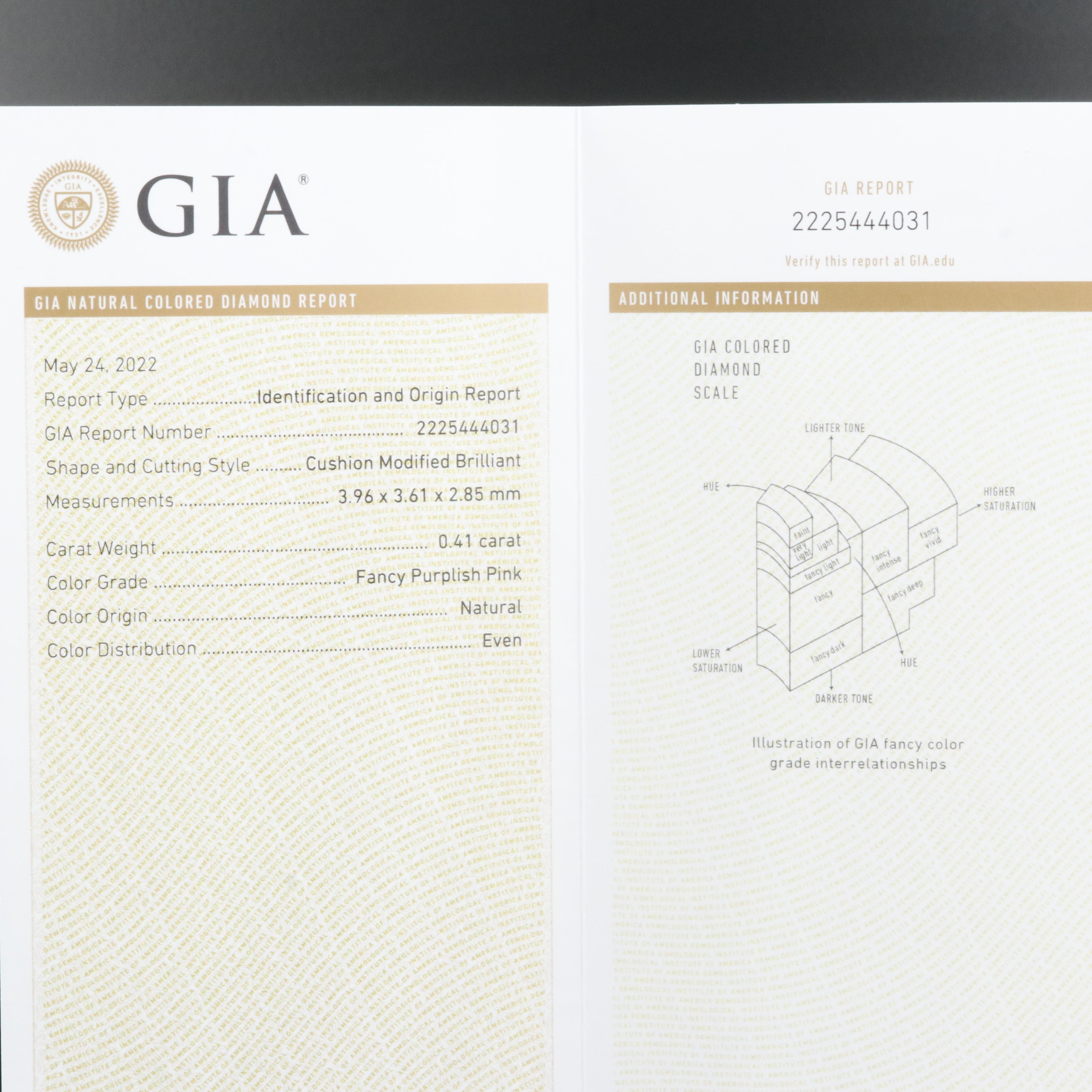 18K 1.66 CTW Diamond Ring with GIA Reports and Rose Gold Accent