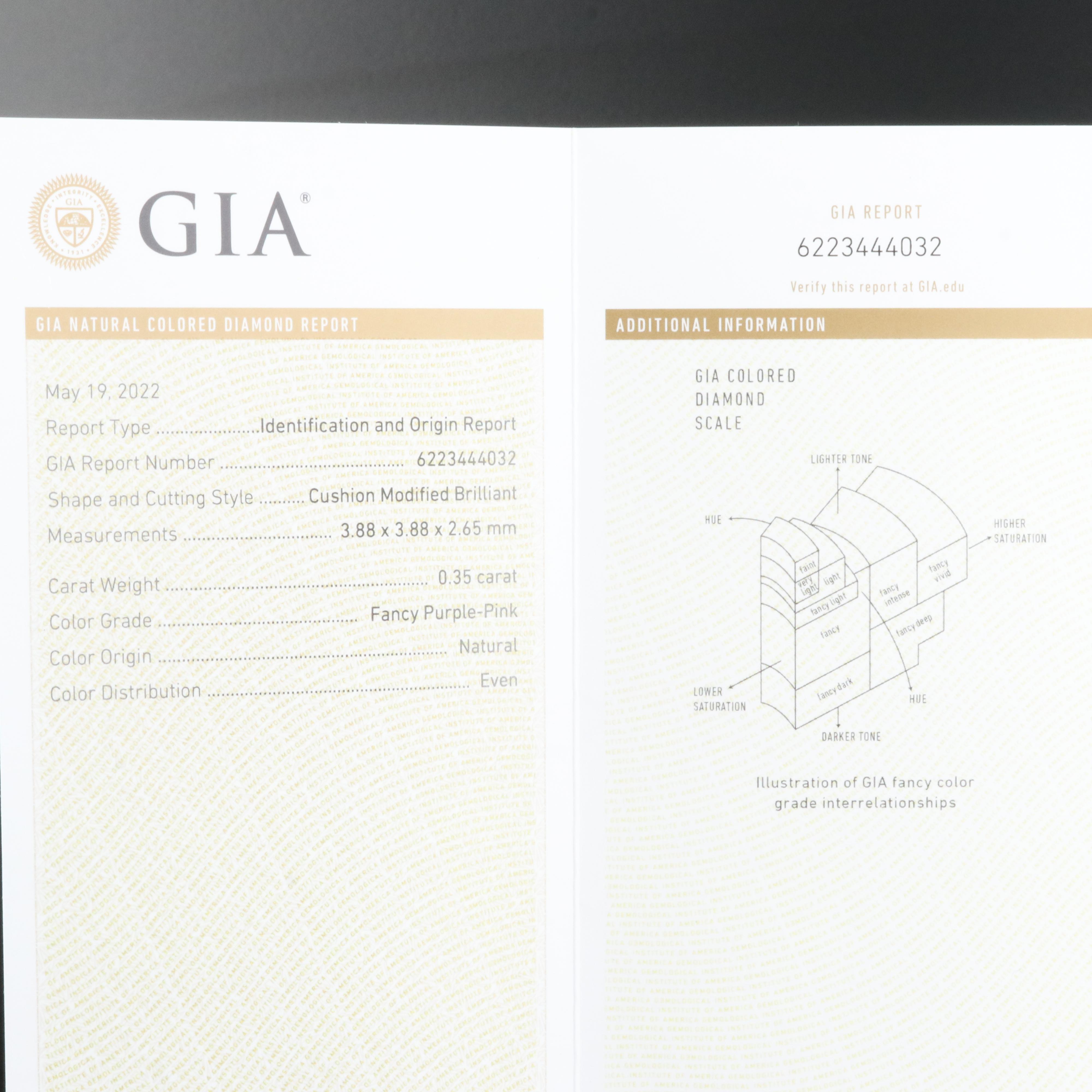 18K 1.66 CTW Diamond Ring with GIA Reports and Rose Gold Accent