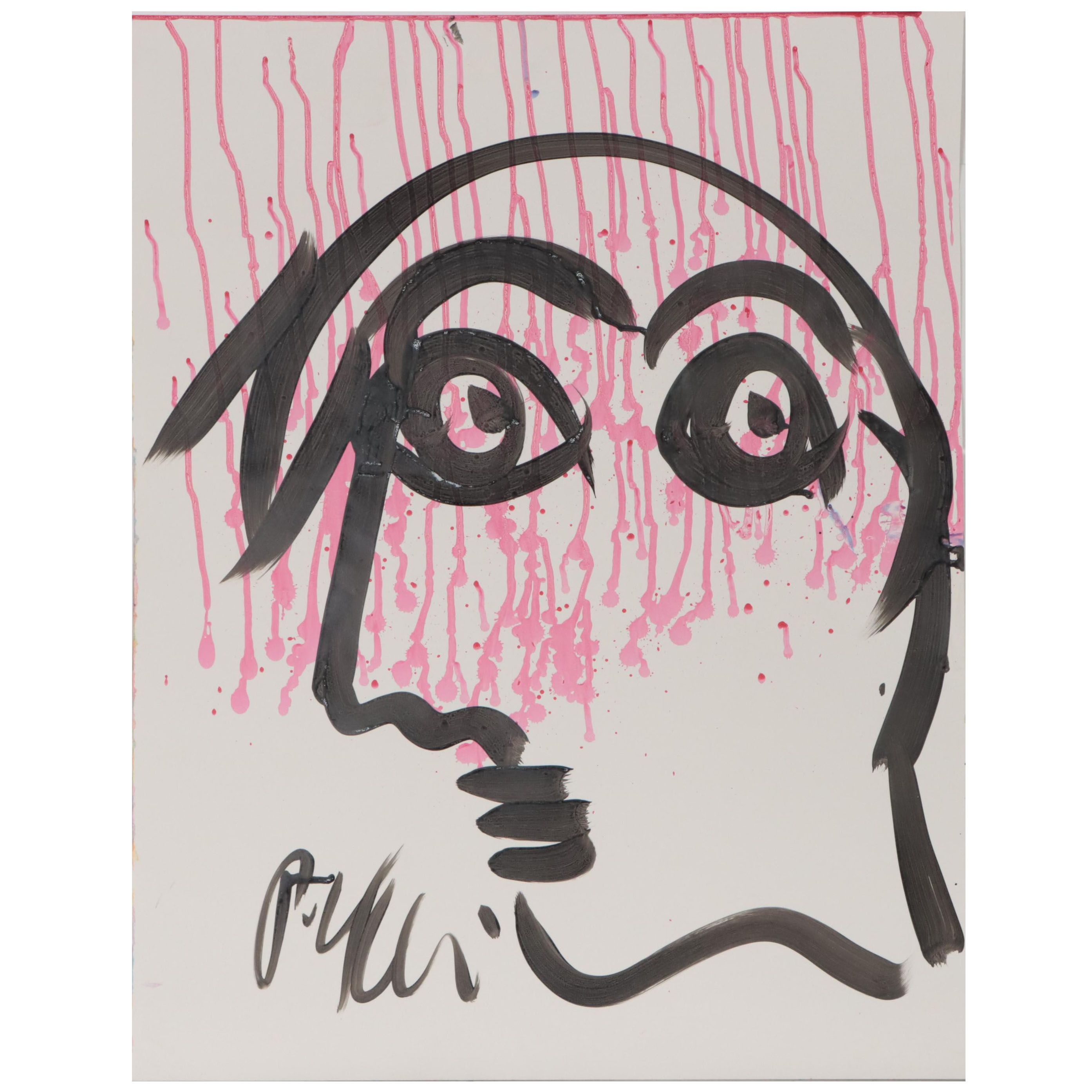 Peter Keil Abstract Portrait Acrylic Painting