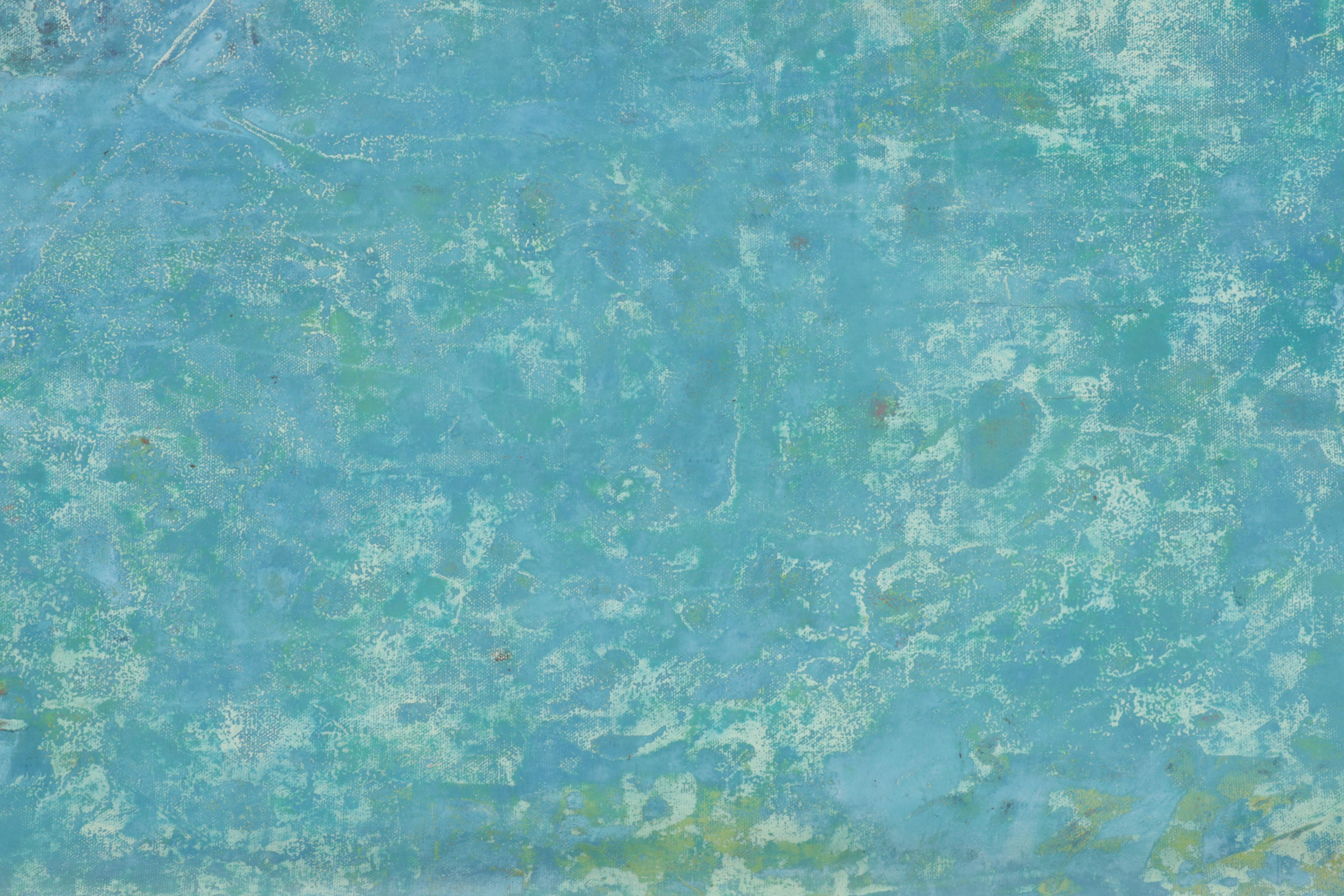 Folk Art Abstract Acrylic Painting, Circa 2000