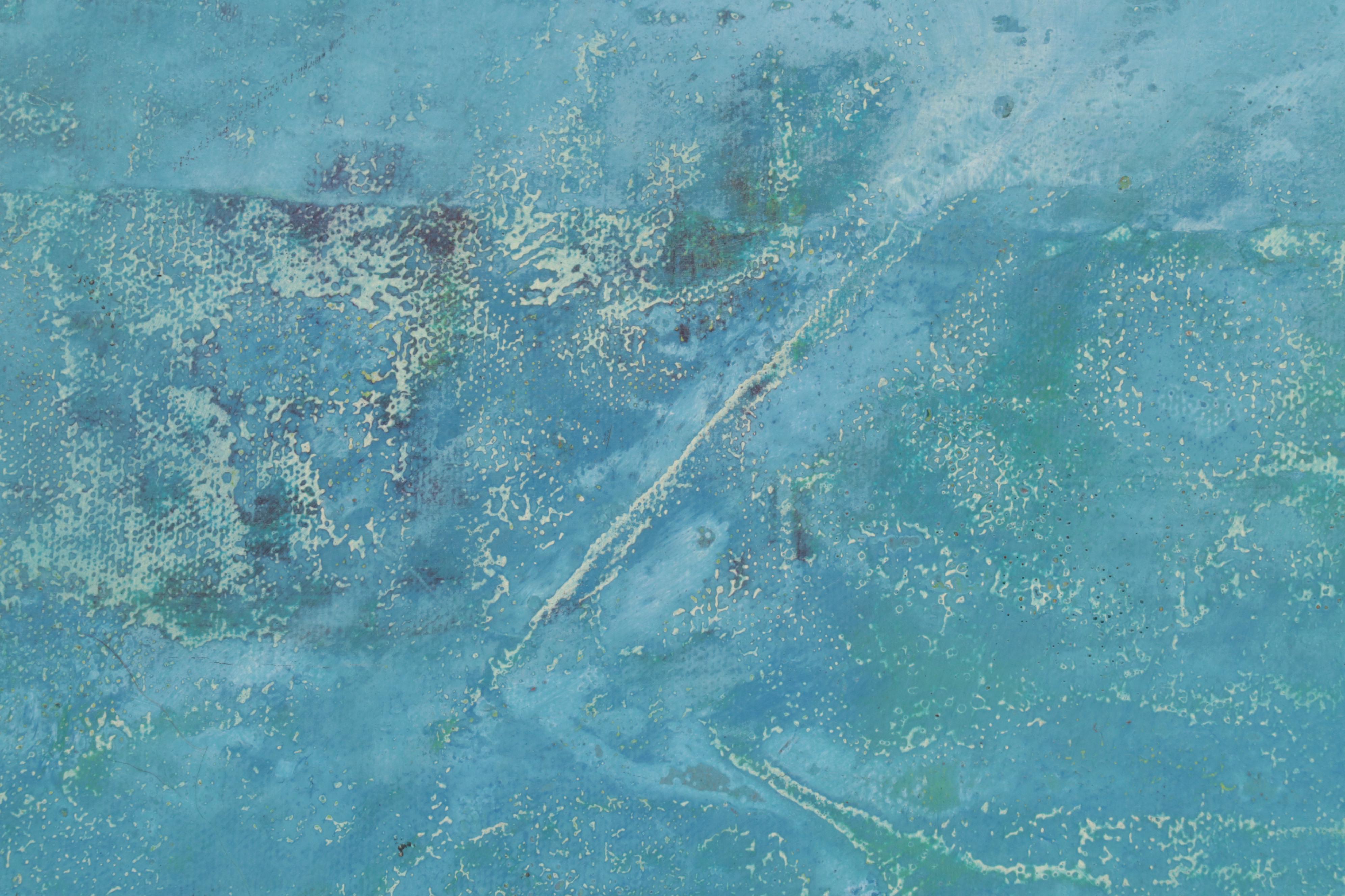 Folk Art Abstract Acrylic Painting, Circa 2000