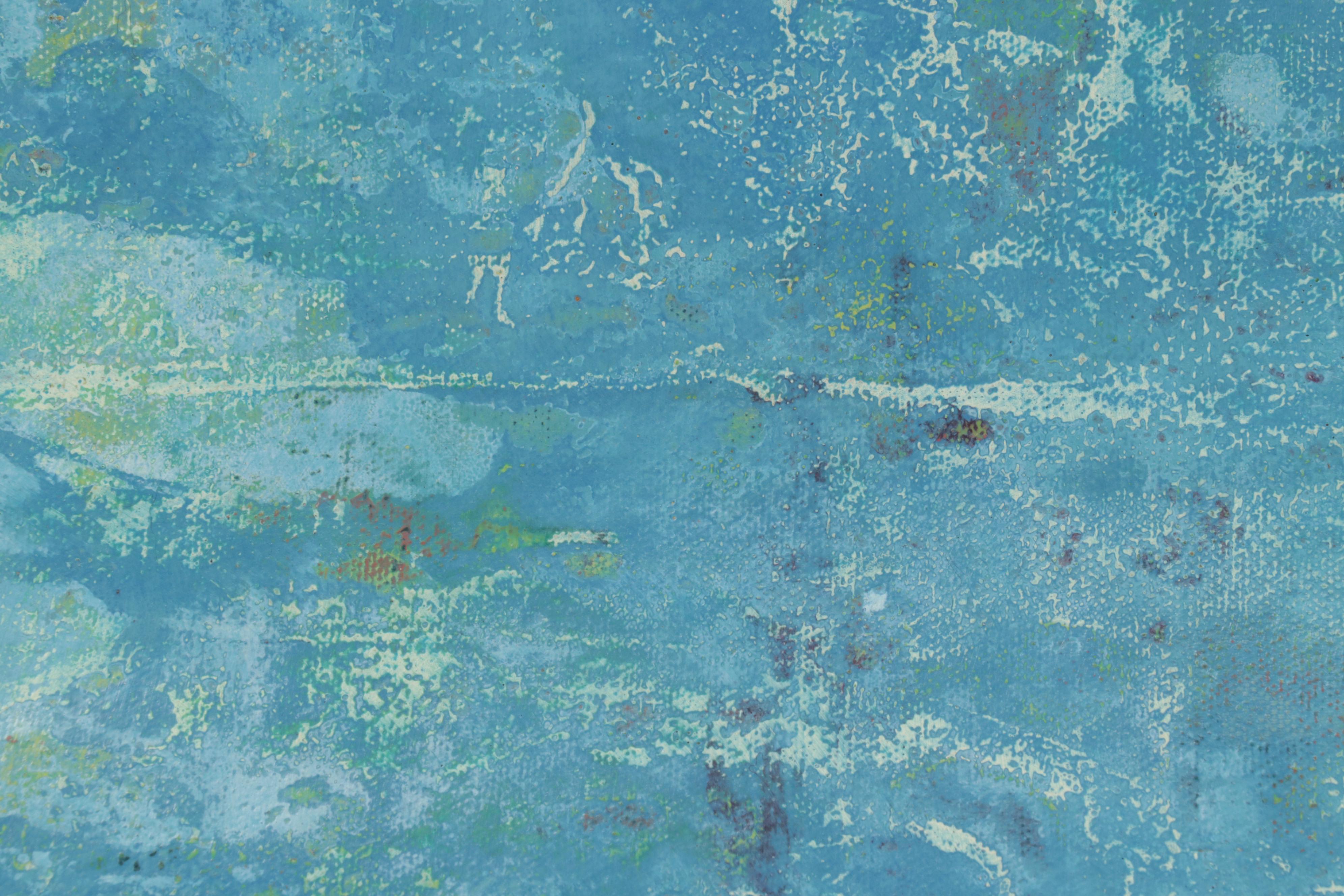 Folk Art Abstract Acrylic Painting, Circa 2000