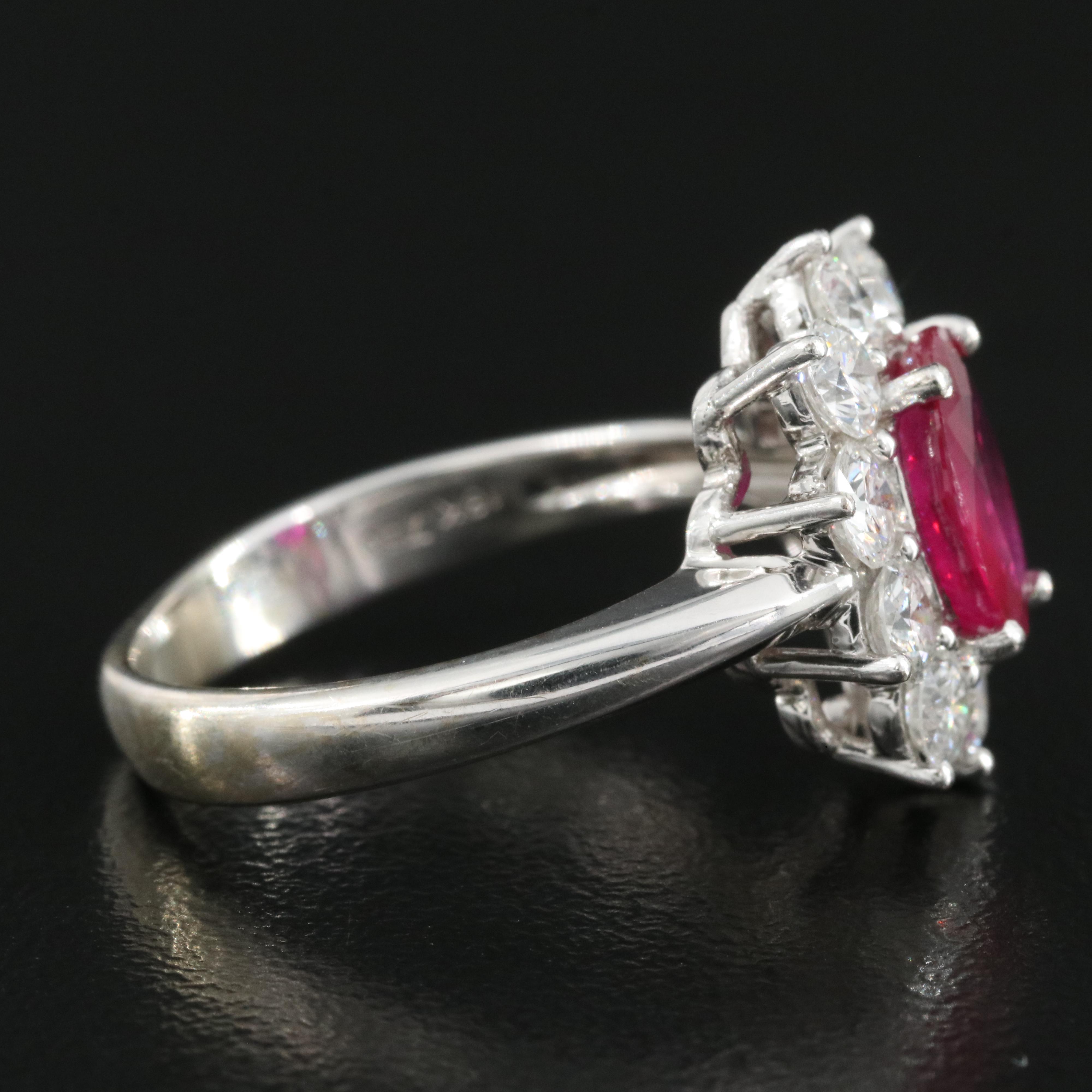 18K 1.87 CT Ruby and 1.26 CTW Diamond Ring