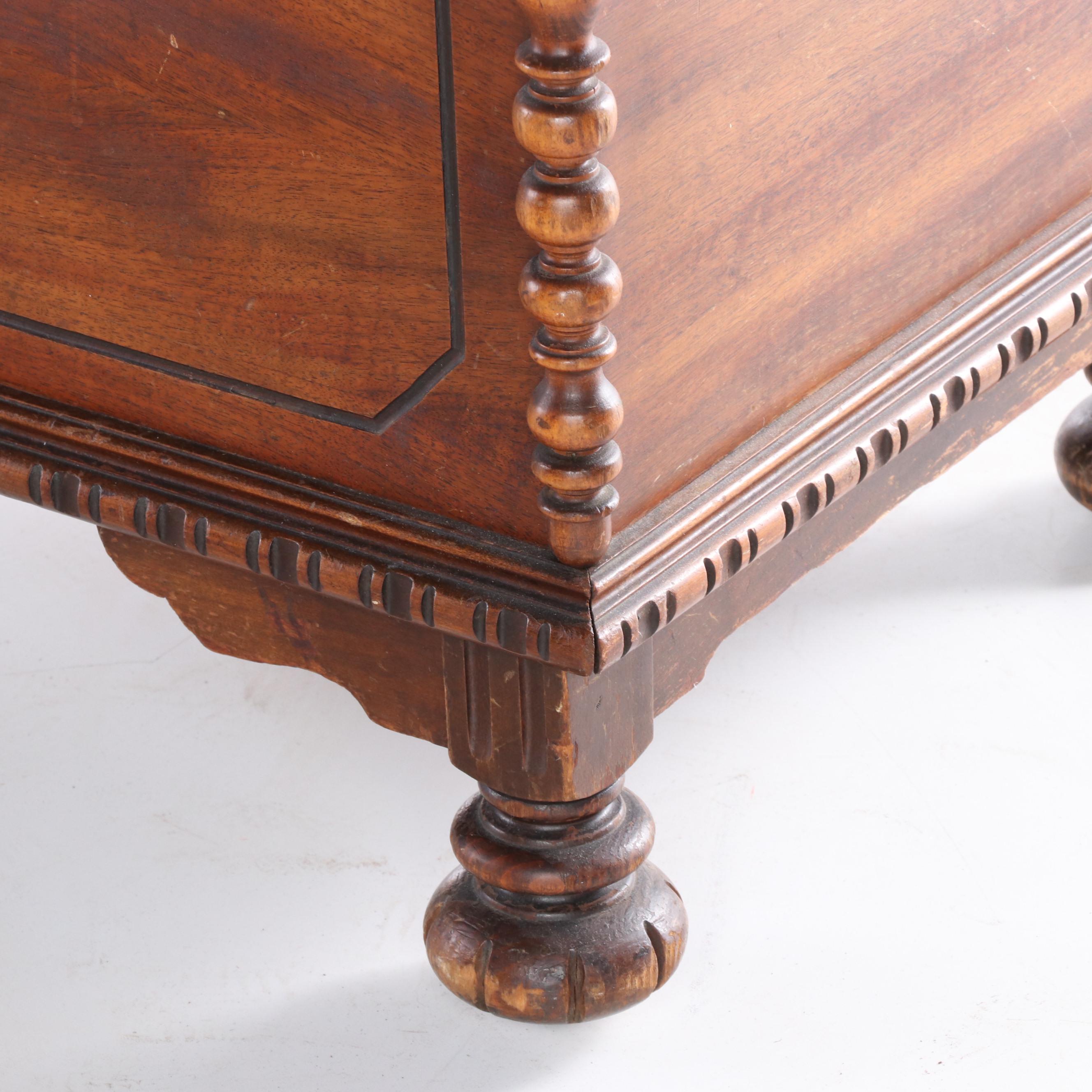 Lane Jacobean Revival Walnut and Cedar Blanket Chest, circa 1930