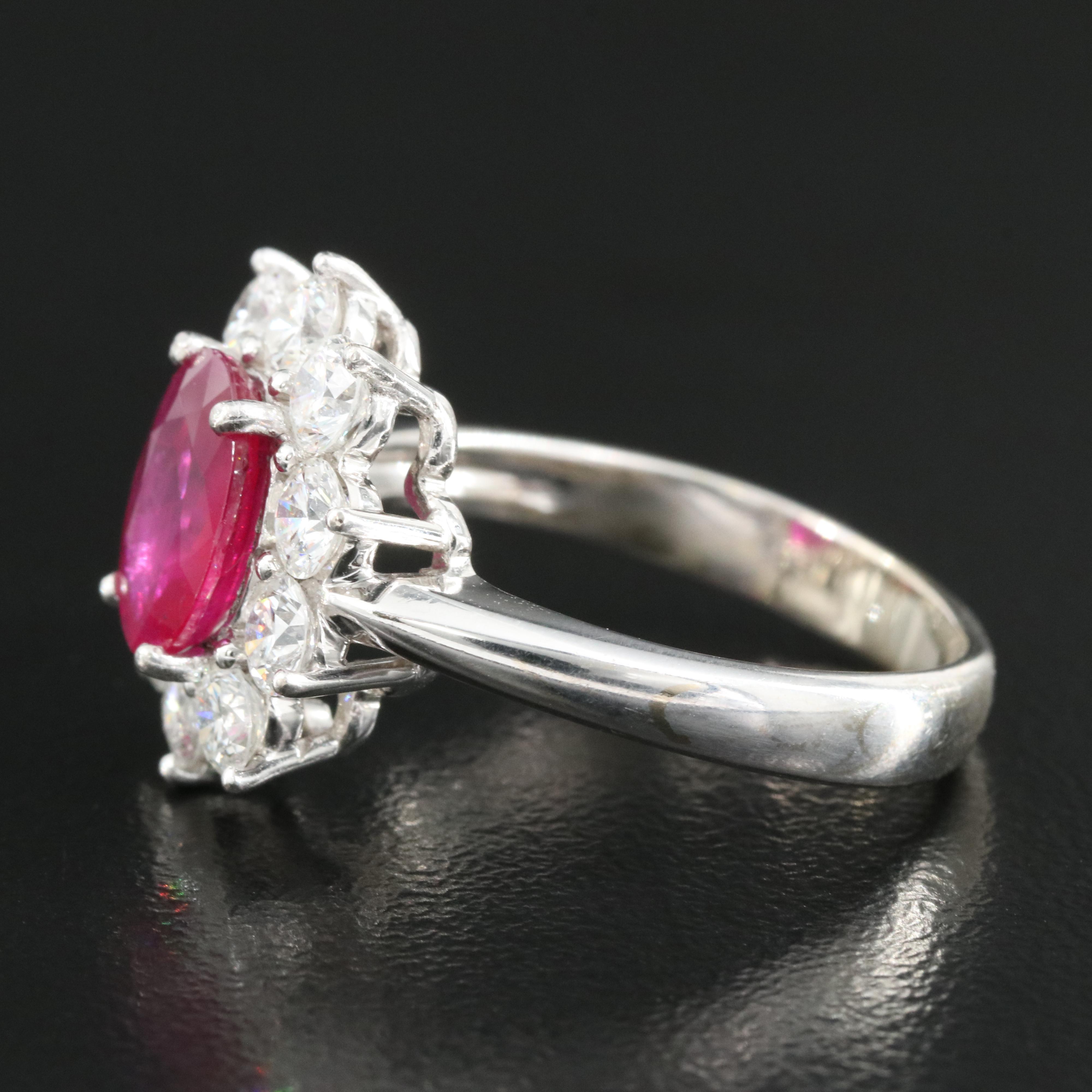18K 1.87 CT Ruby and 1.26 CTW Diamond Ring