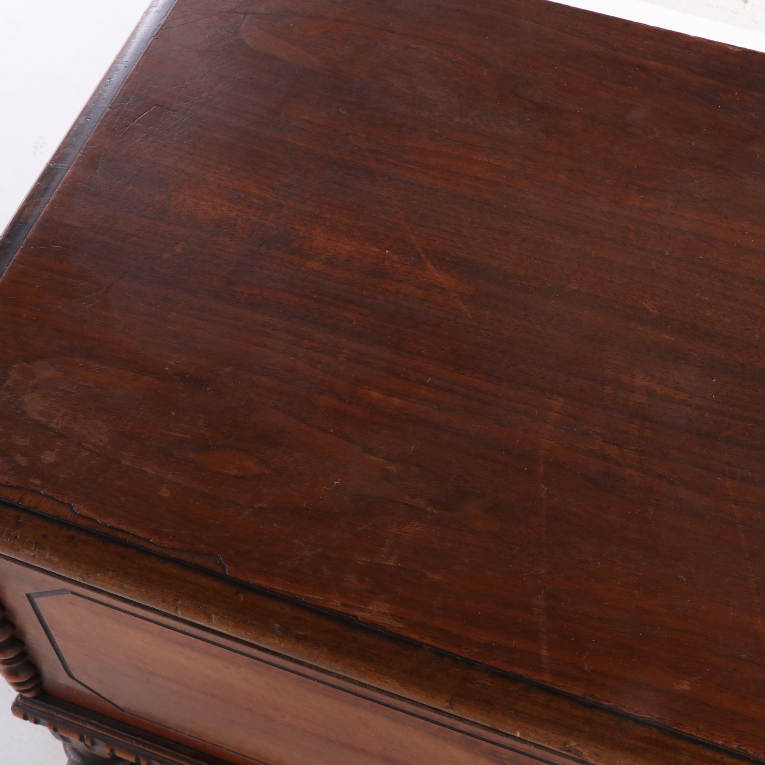 Lane Jacobean Revival Walnut and Cedar Blanket Chest, circa 1930