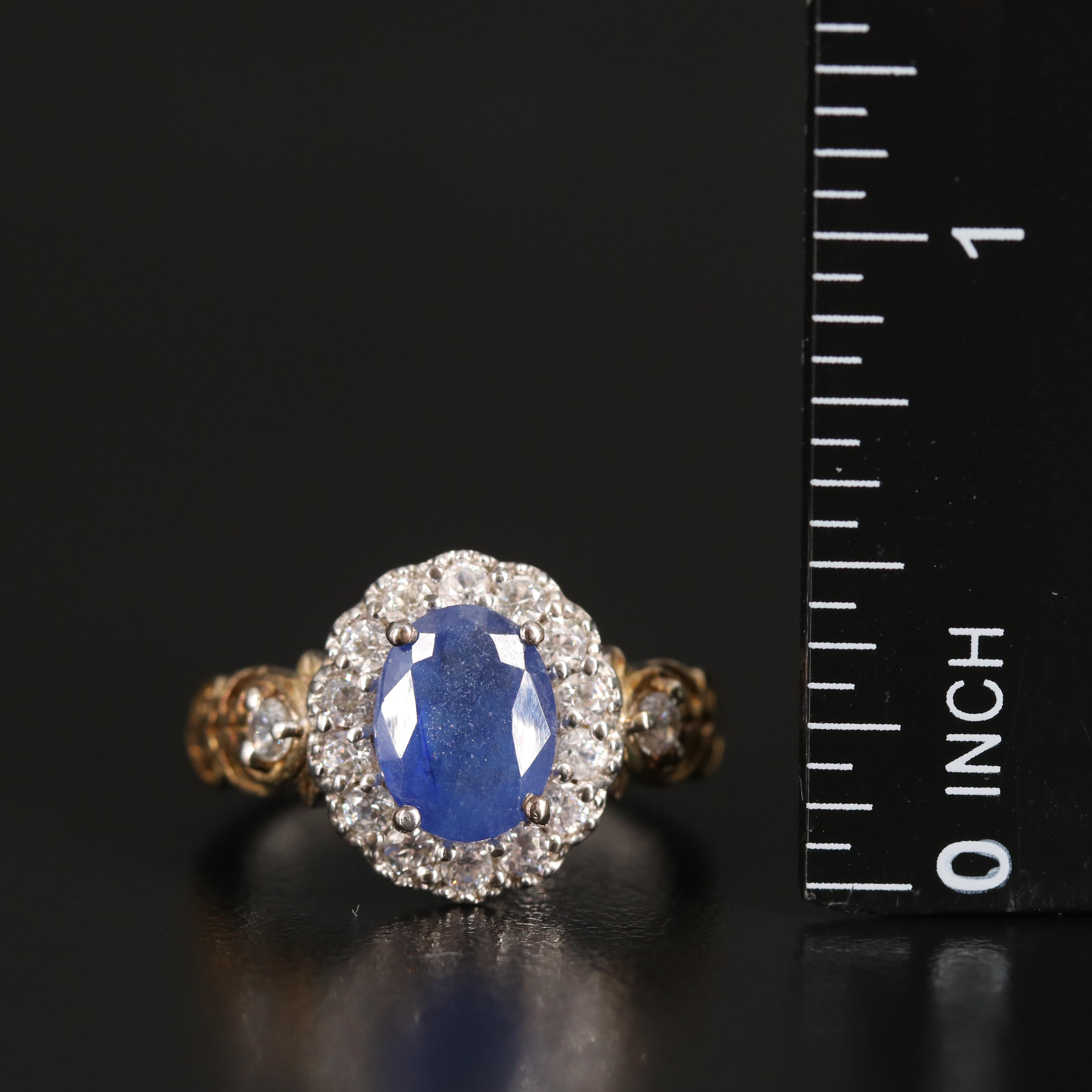 Filled Corundum and Zircon Ring and Pendant Necklace in Sterling