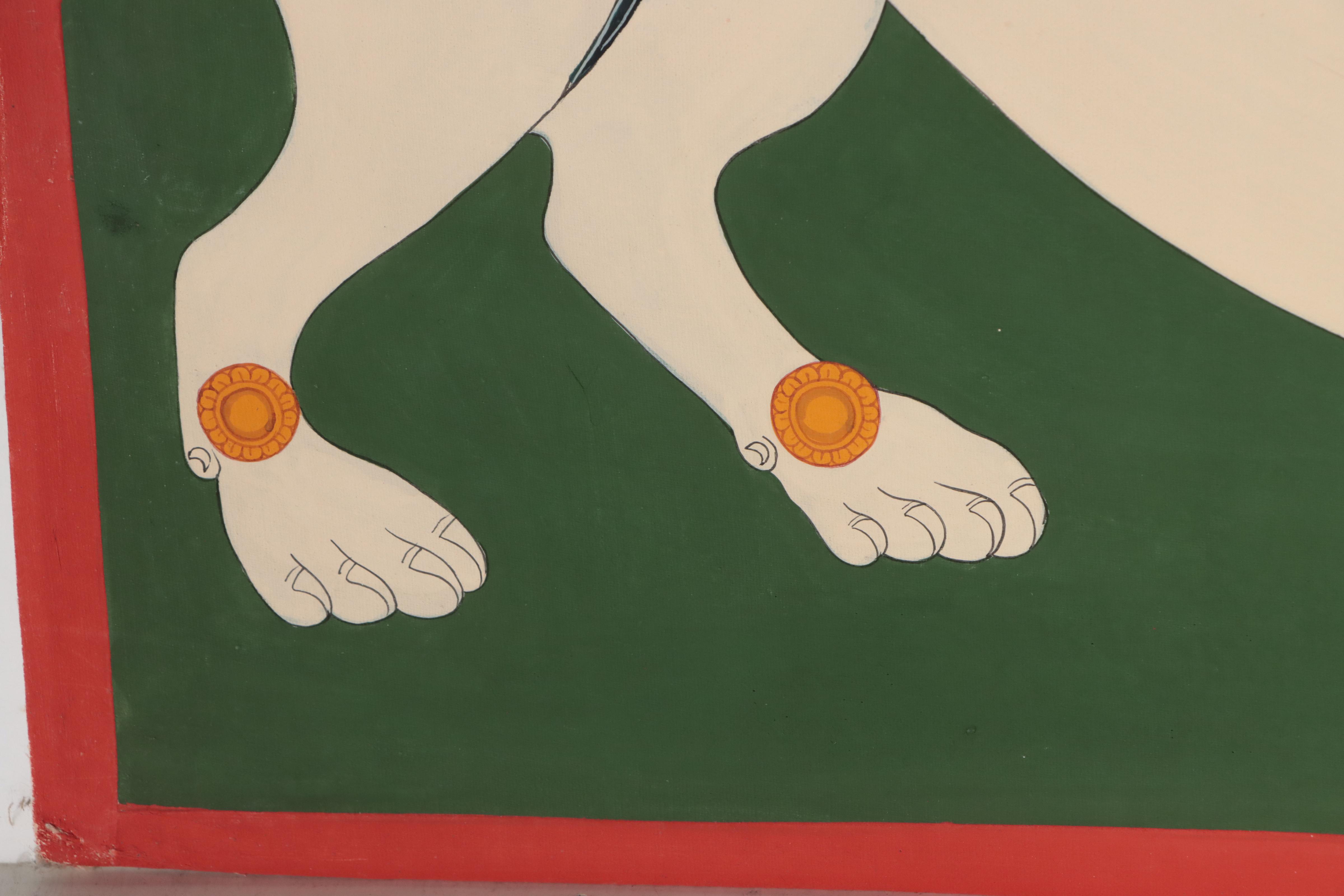 Indian School Gouache Painting of Dog