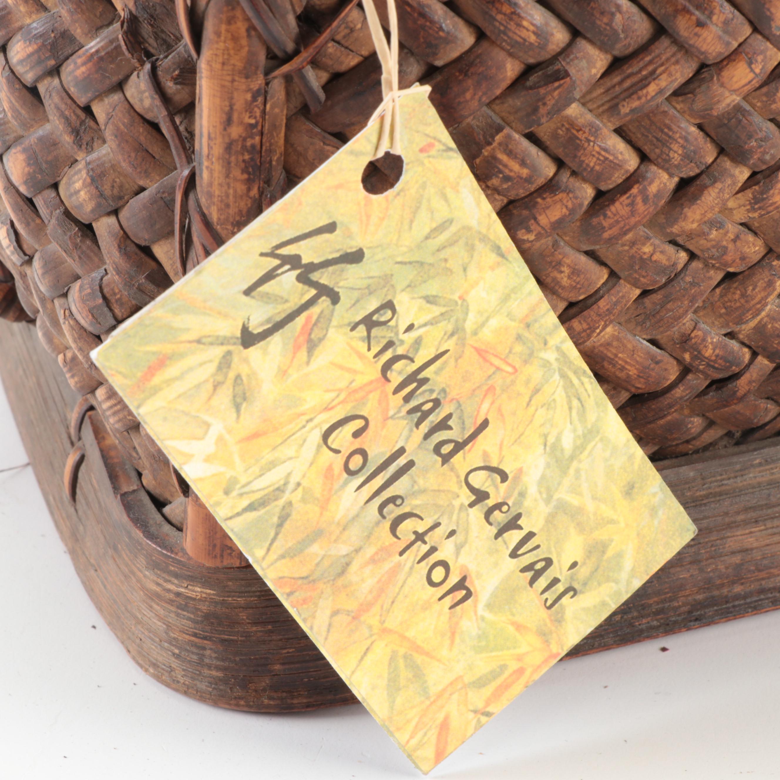 Filipino Woven Reed Carrying Basket, Early 20th Century