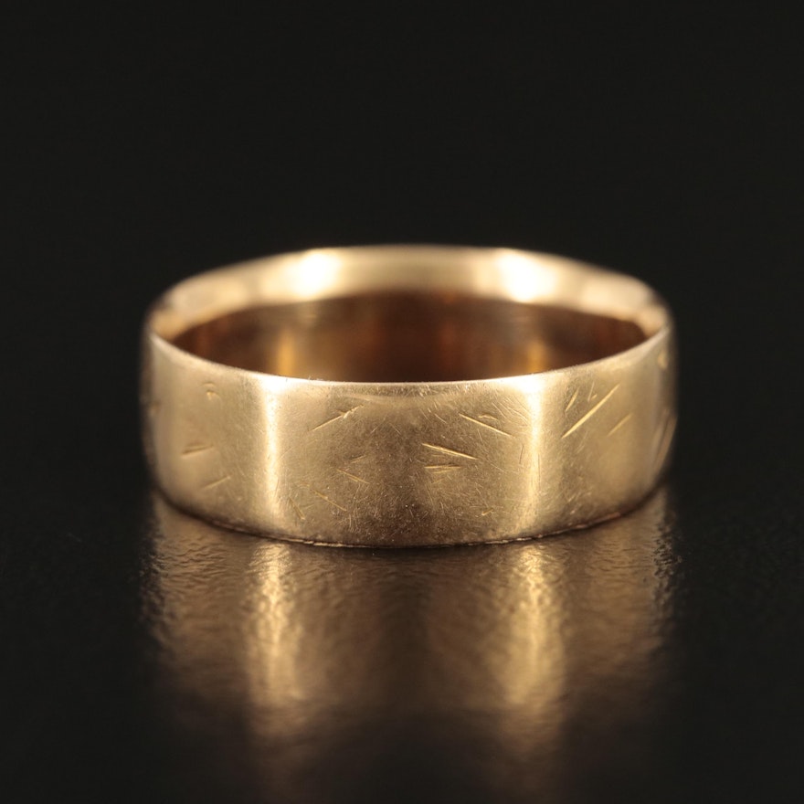1860s 18K Wide Band