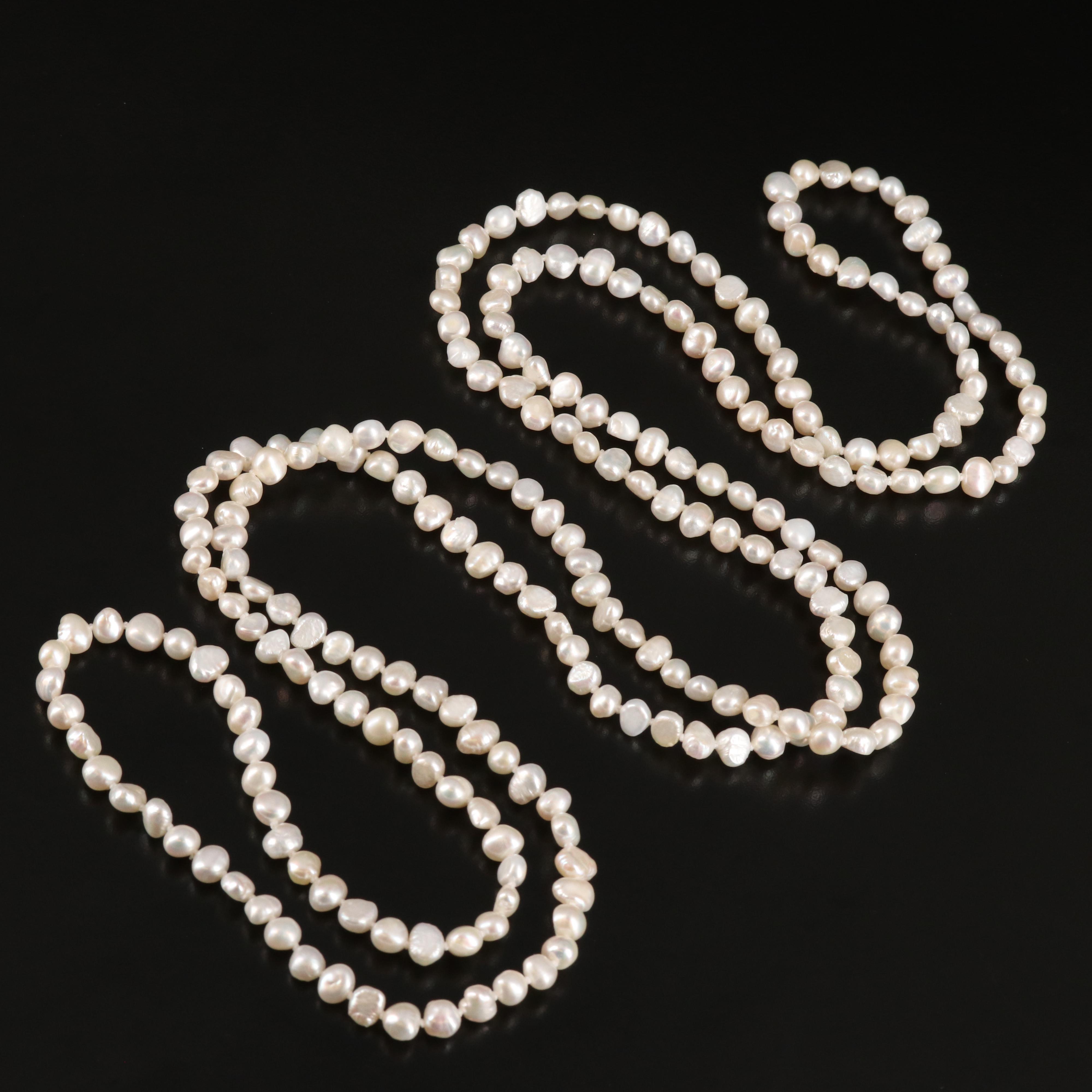 Endless Pearl Rope Necklace