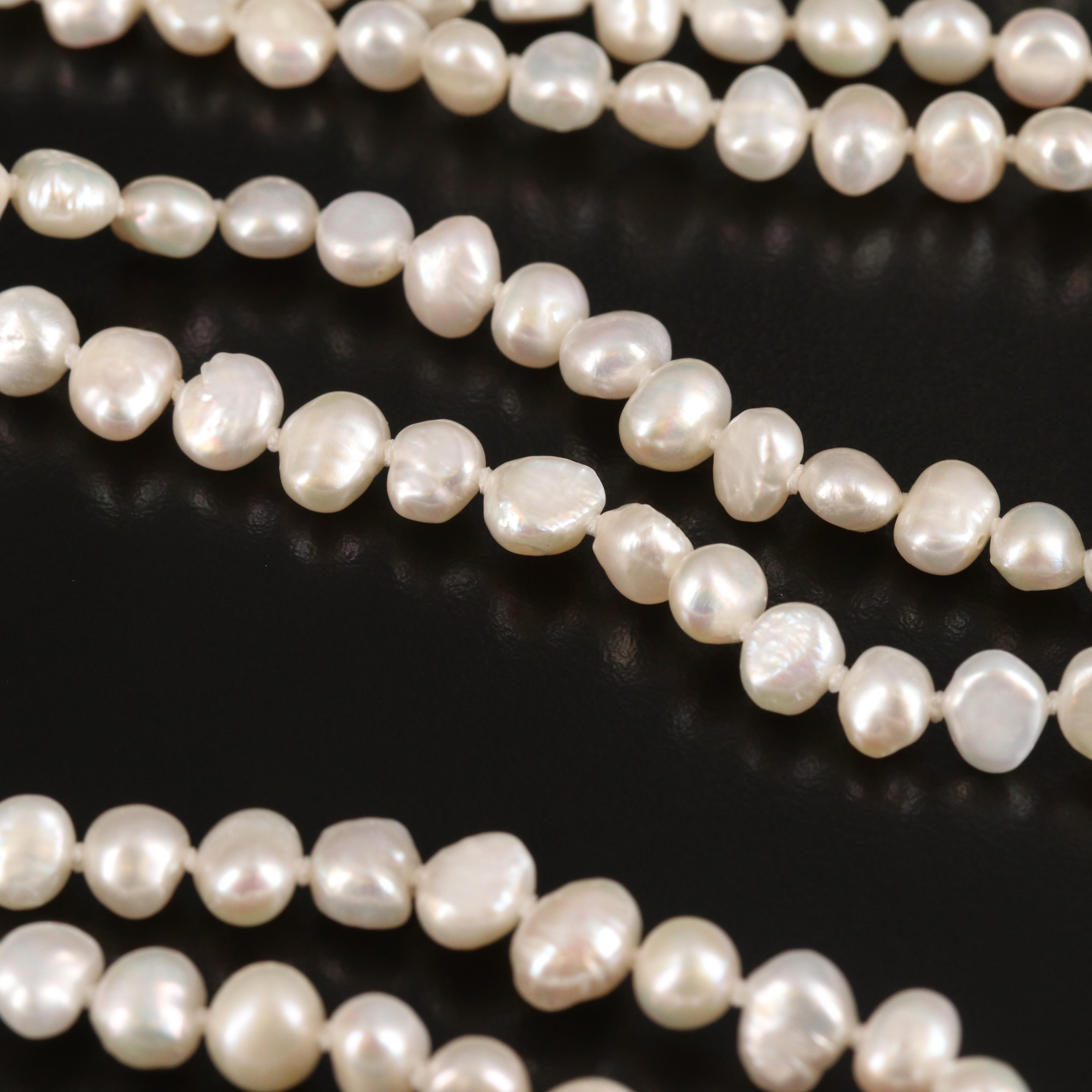 Endless Pearl Rope Necklace