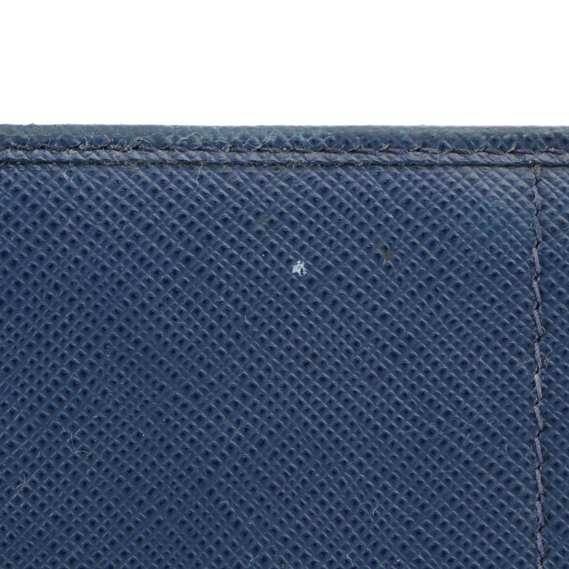 Prada Saffiano Leather Continental Wallet with Detachable ID Holder