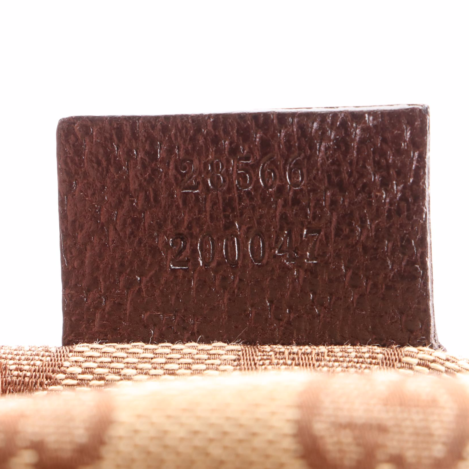 Gucci Belt Bag in GG Canvas and Dark Brown Leather