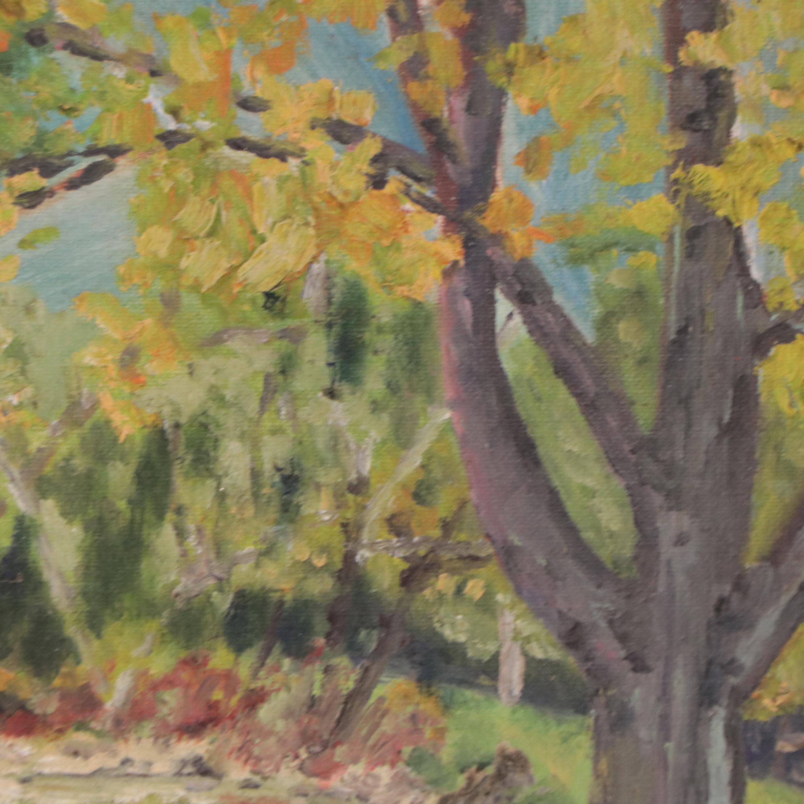 Susan Grier Oil Painting of Pond Landscape