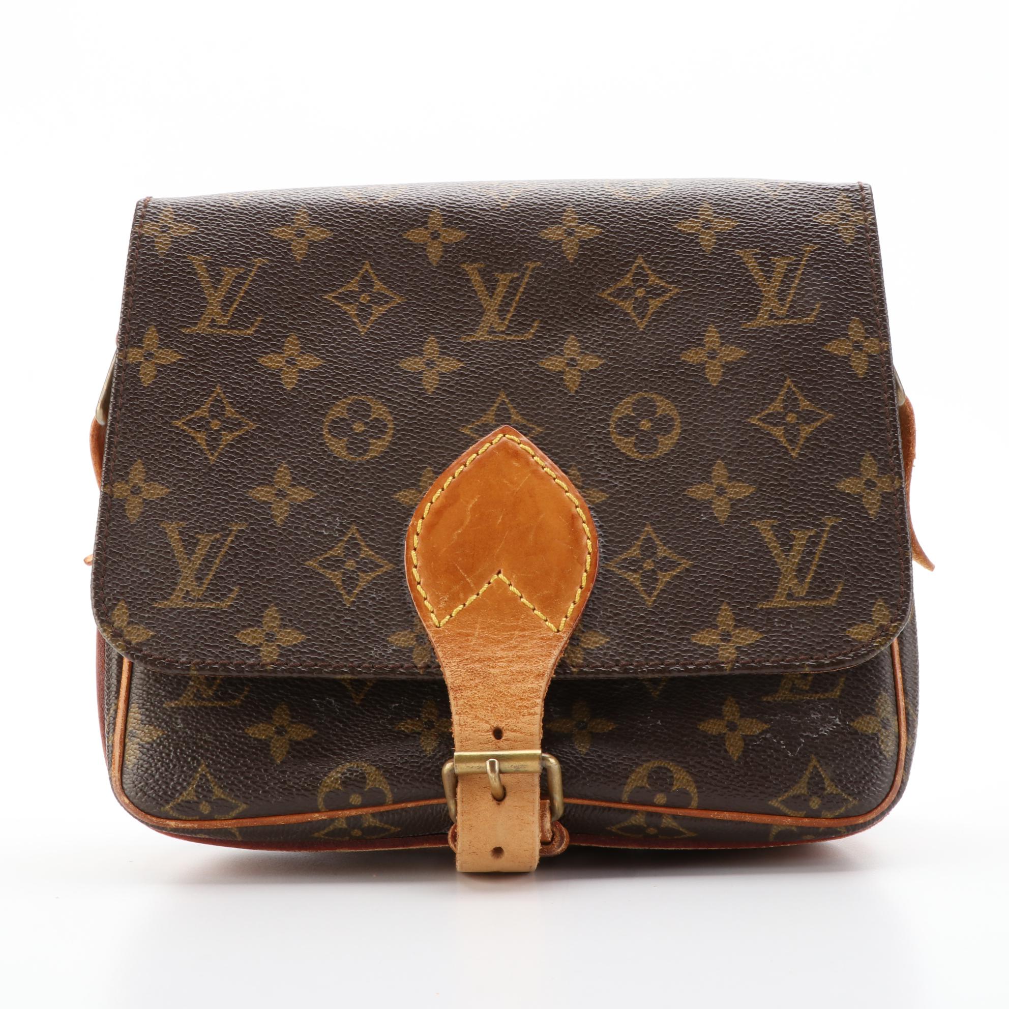 Louis Vuitton Cartouchière MM in Monogram Canvas and Vachetta Leather
