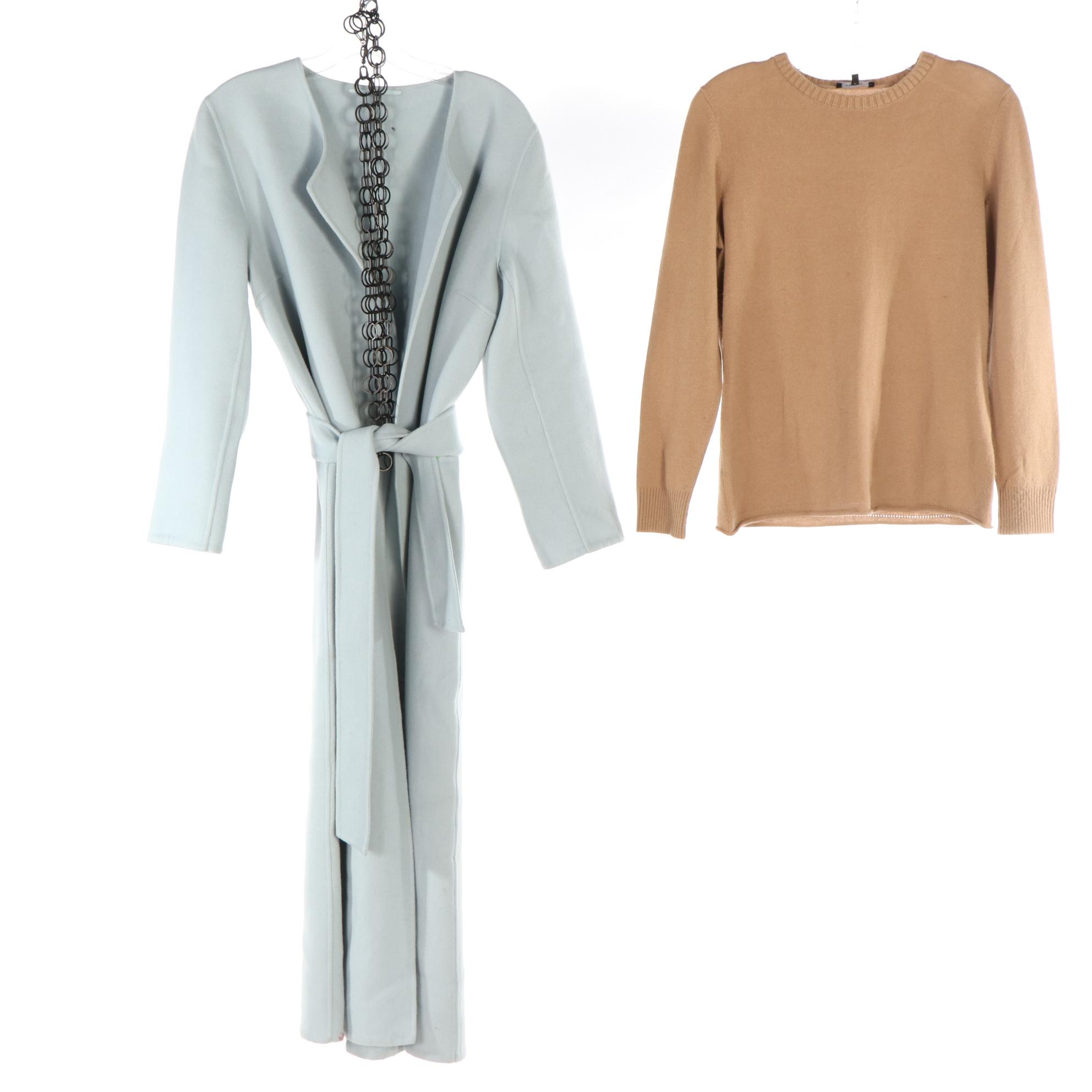 Point Sur Pants, Lafayette 148 Sweater, Vince Sweater, Wool Felt Coat, and More