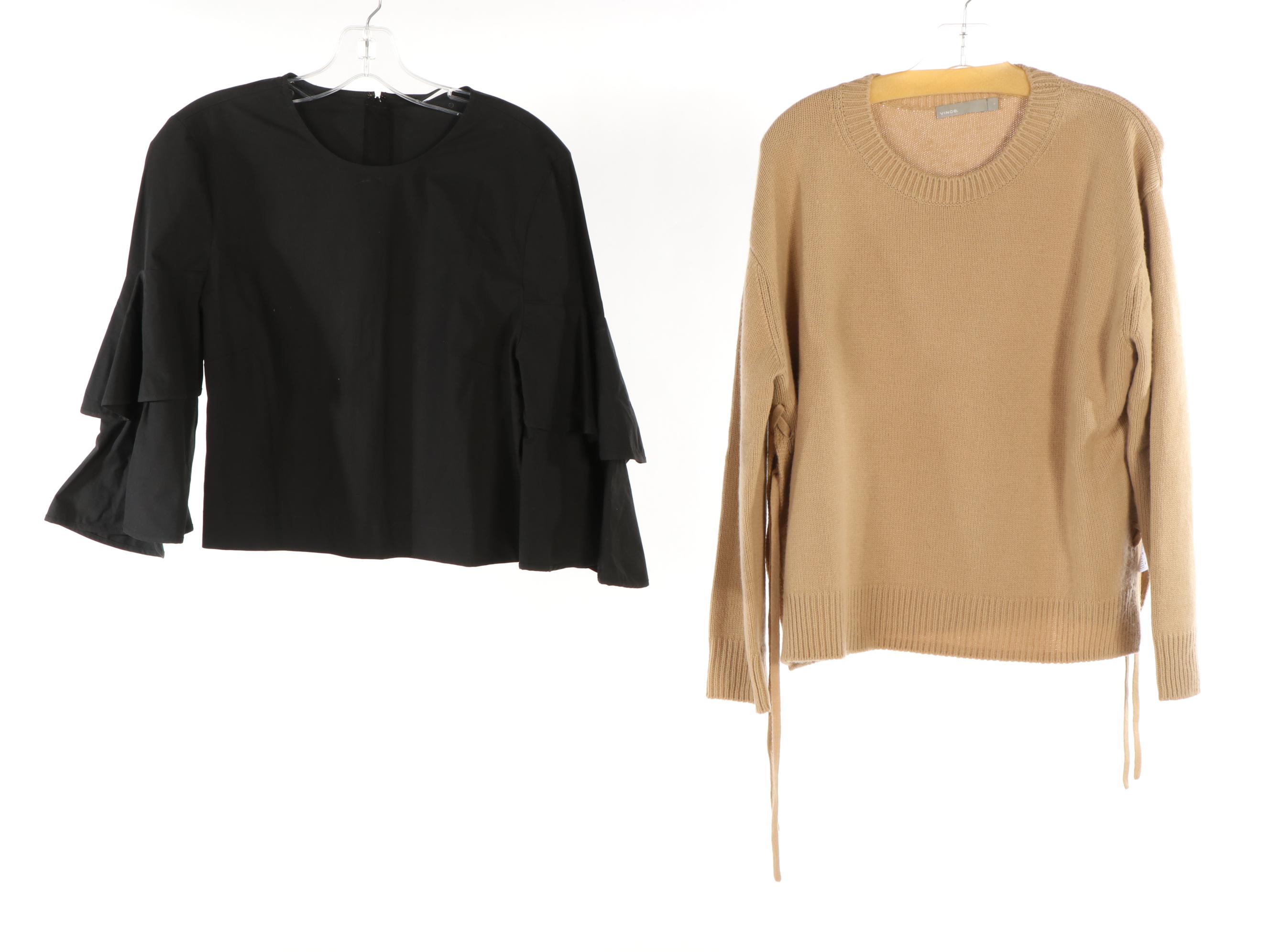 Point Sur Pants, Lafayette 148 Sweater, Vince Sweater, Wool Felt Coat, and More