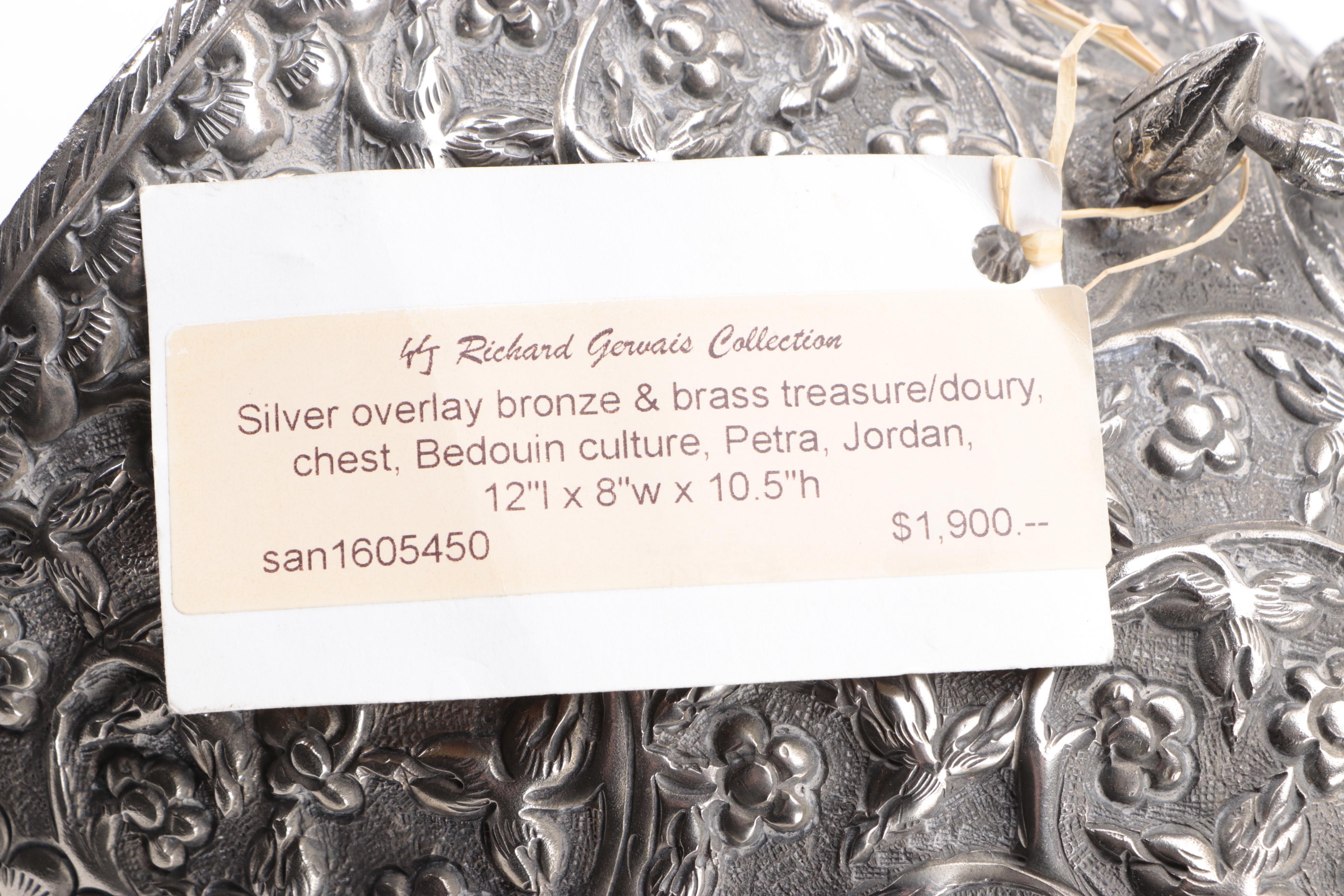 Indo-Persian Silvered Metal Dowry Chest