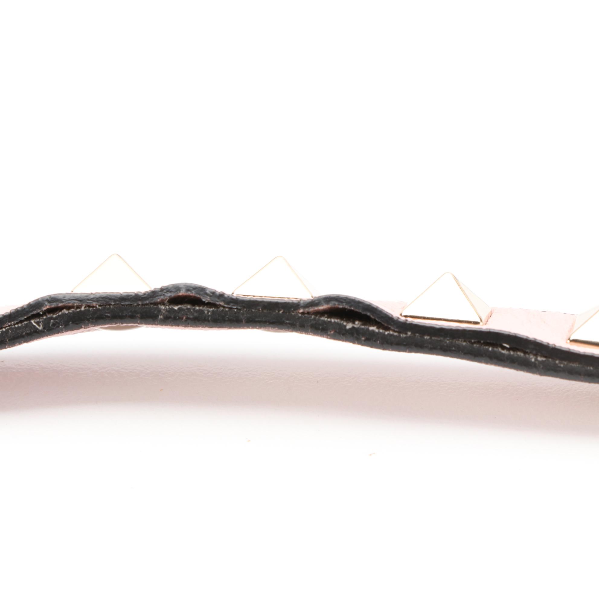 Valentino Rockstud Small Two-Way Tote in Pink Leather