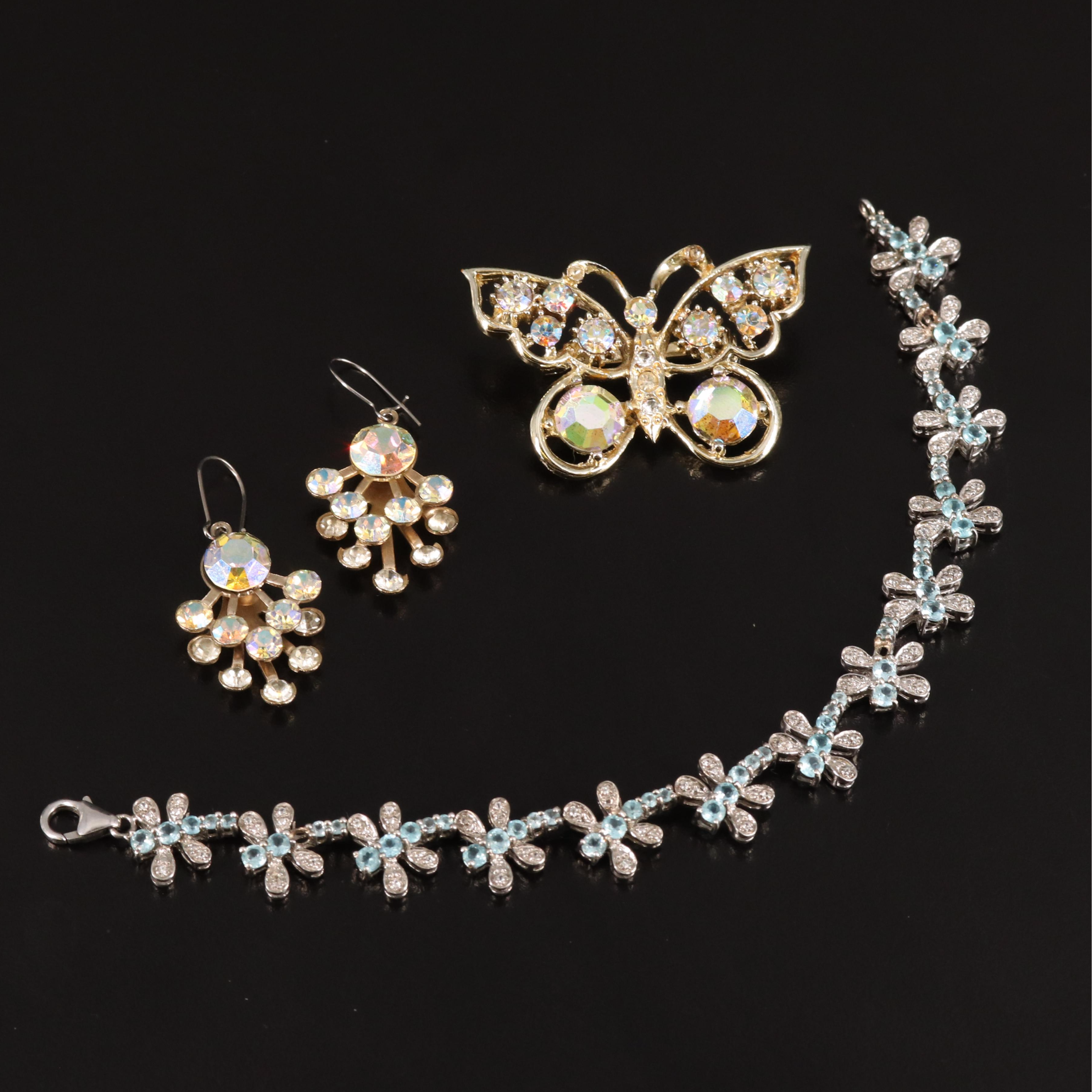 Apatite and Cubic Zirconia Featured in Jewelry Collection Including Sterling