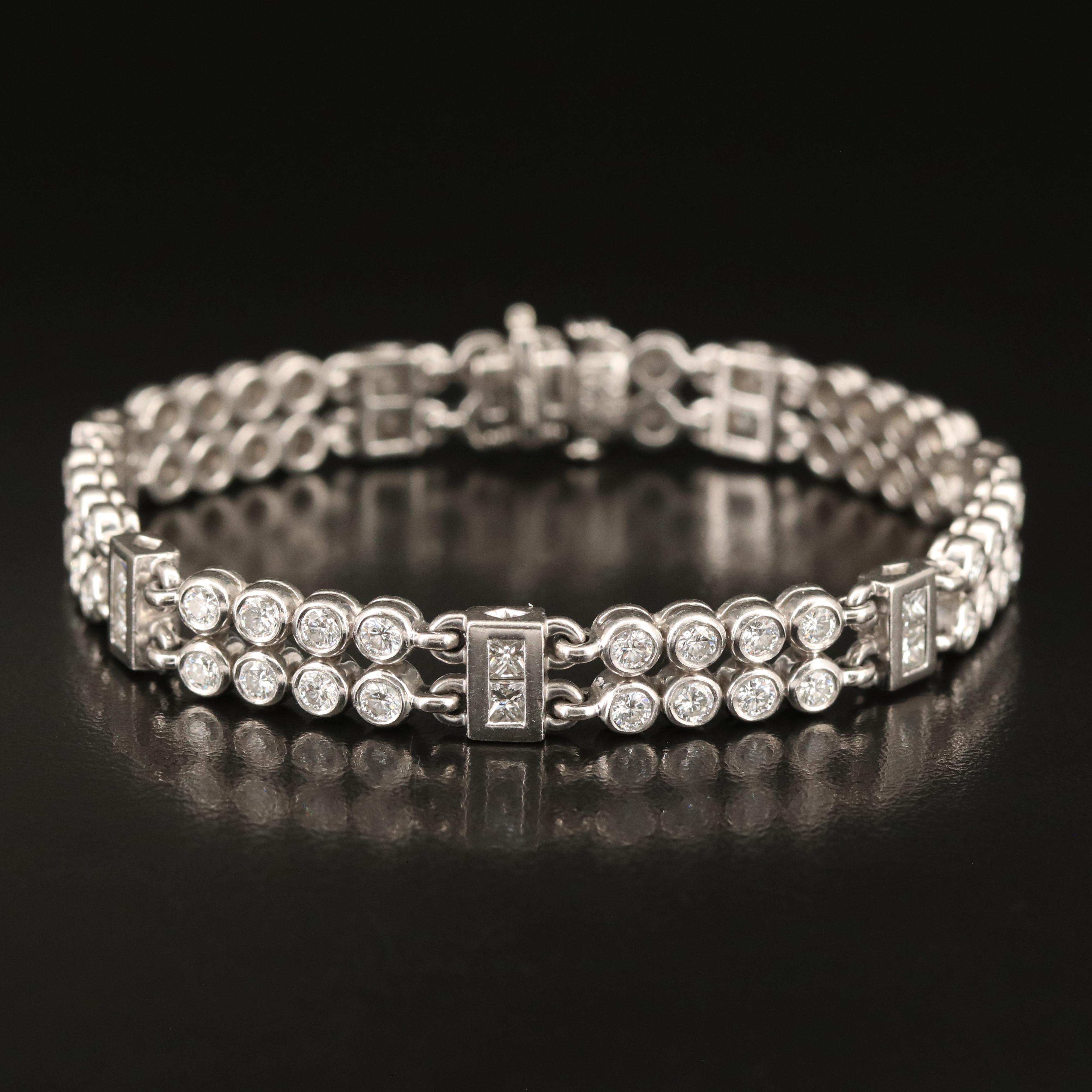 Kwiat Platinum 5.04 CTW Diamond Double Row Bracelet