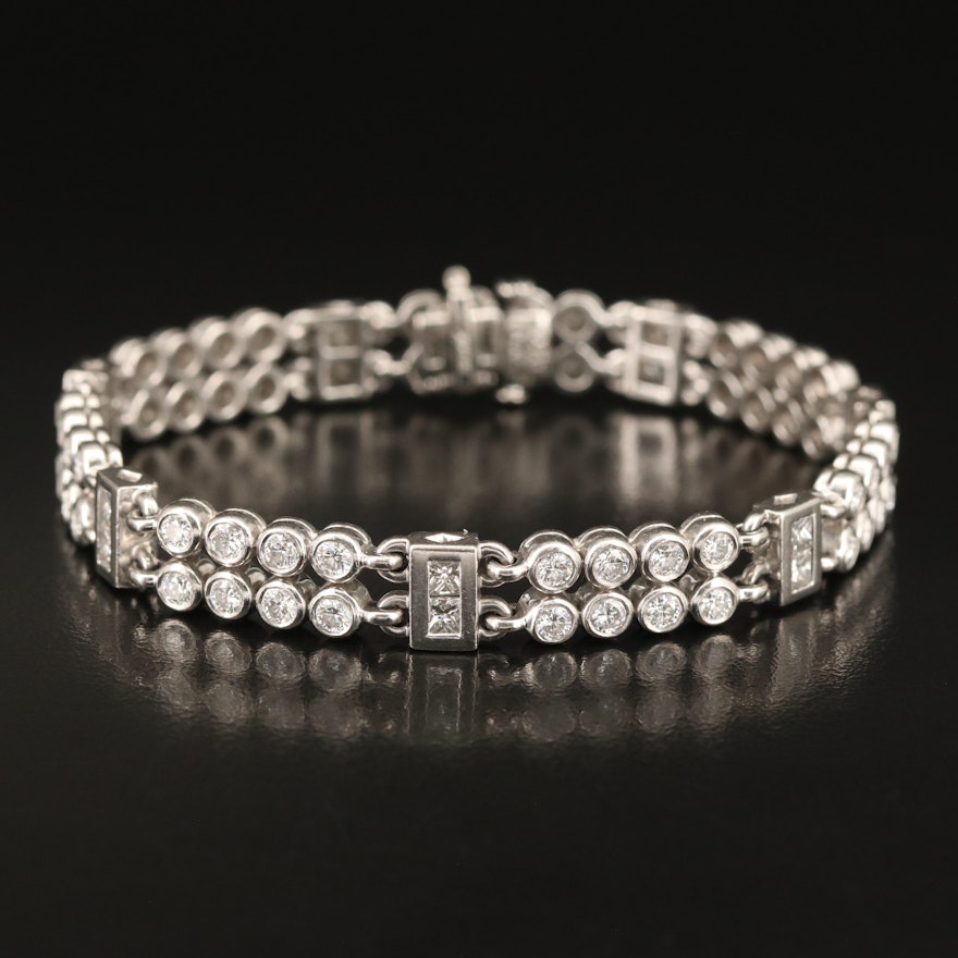 Kwiat Platinum 5.04 CTW Diamond Double Row Bracelet
