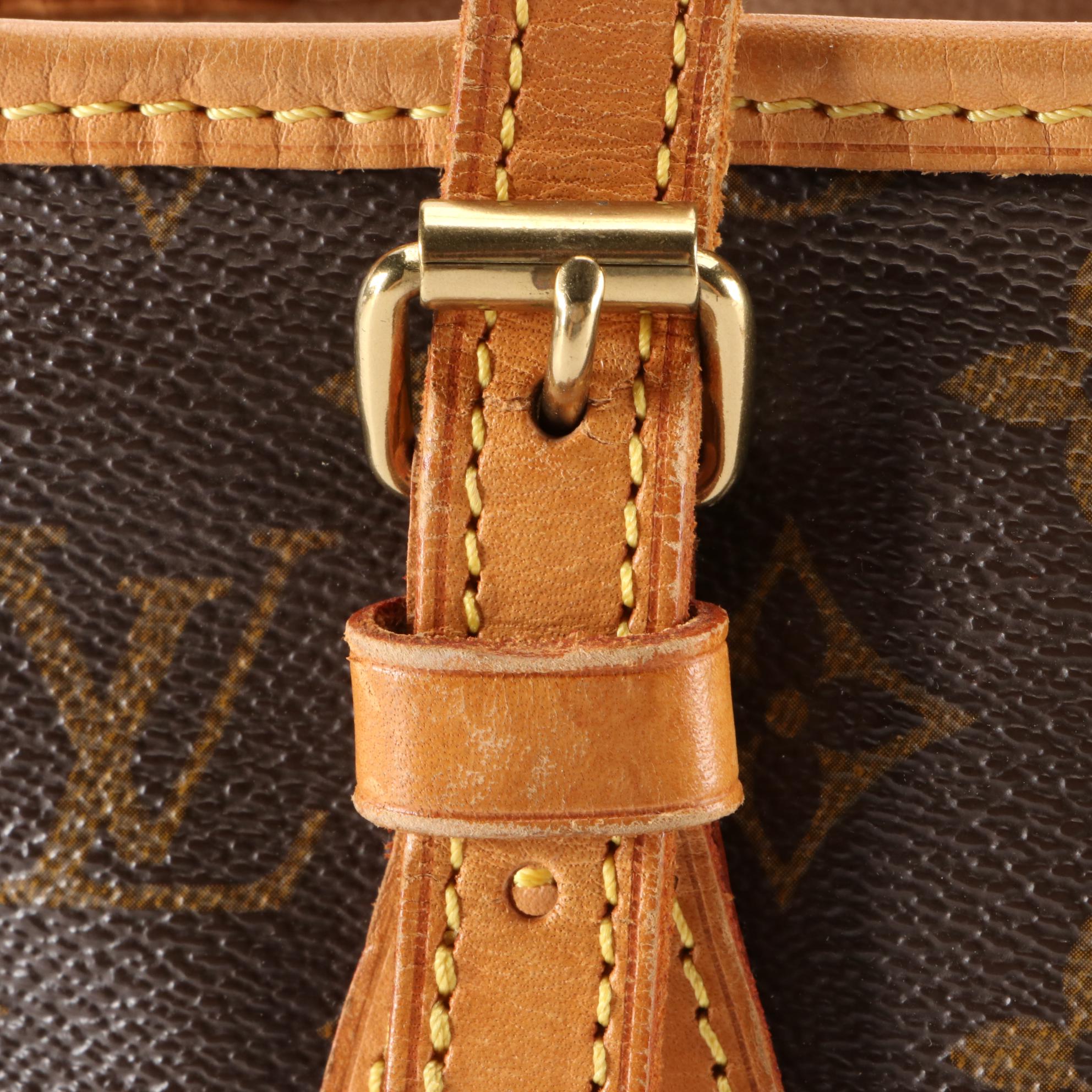 Louis Vuitton Petit Bucket Bag in Monogram Canvas and Vachetta Leather