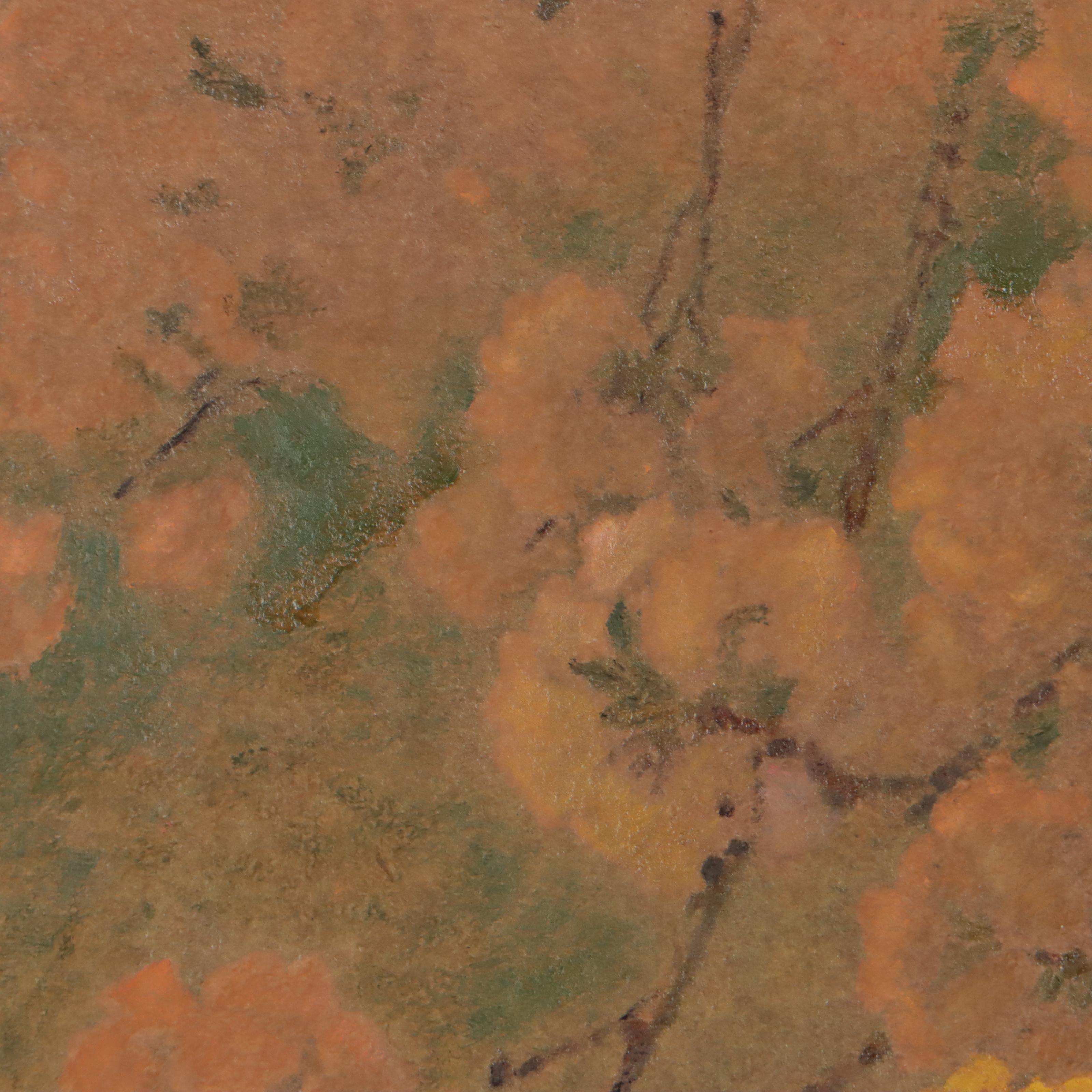 Embellished Lithograph After Jacques Bille of Floral Still Life "Primula Veris"