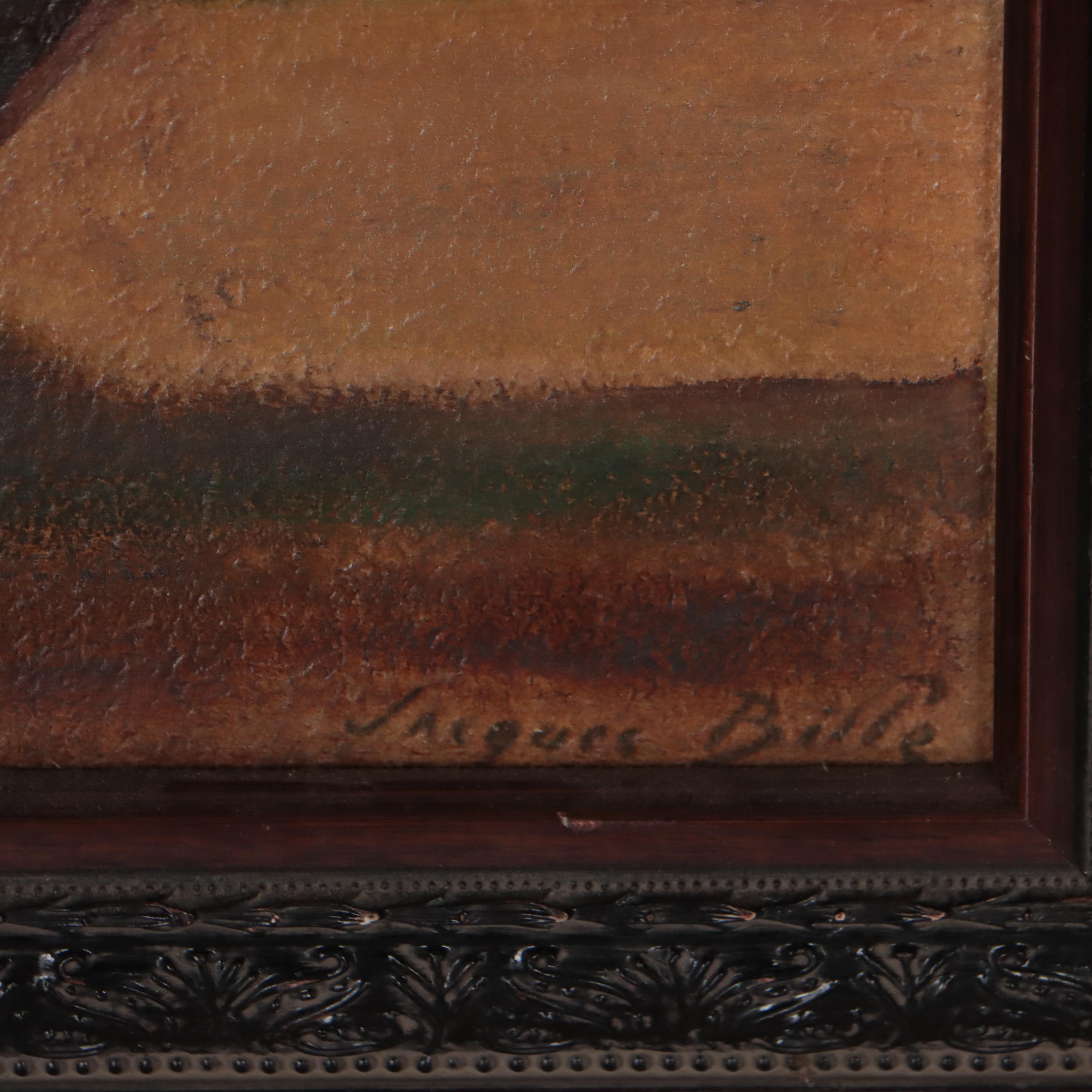 Embellished Lithograph After Jacques Bille of Floral Still Life "Primula Veris"