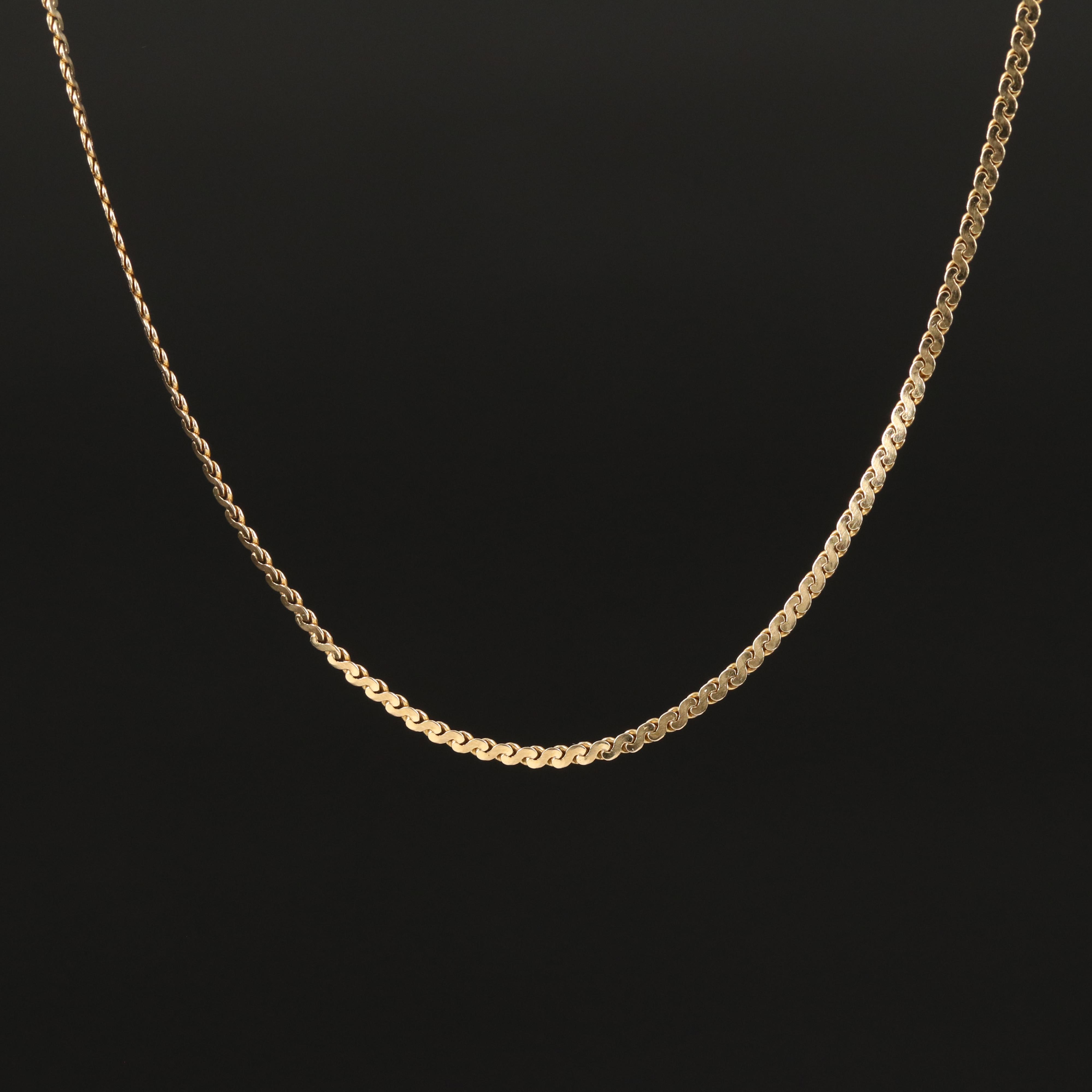 14K S Link Chain Necklace
