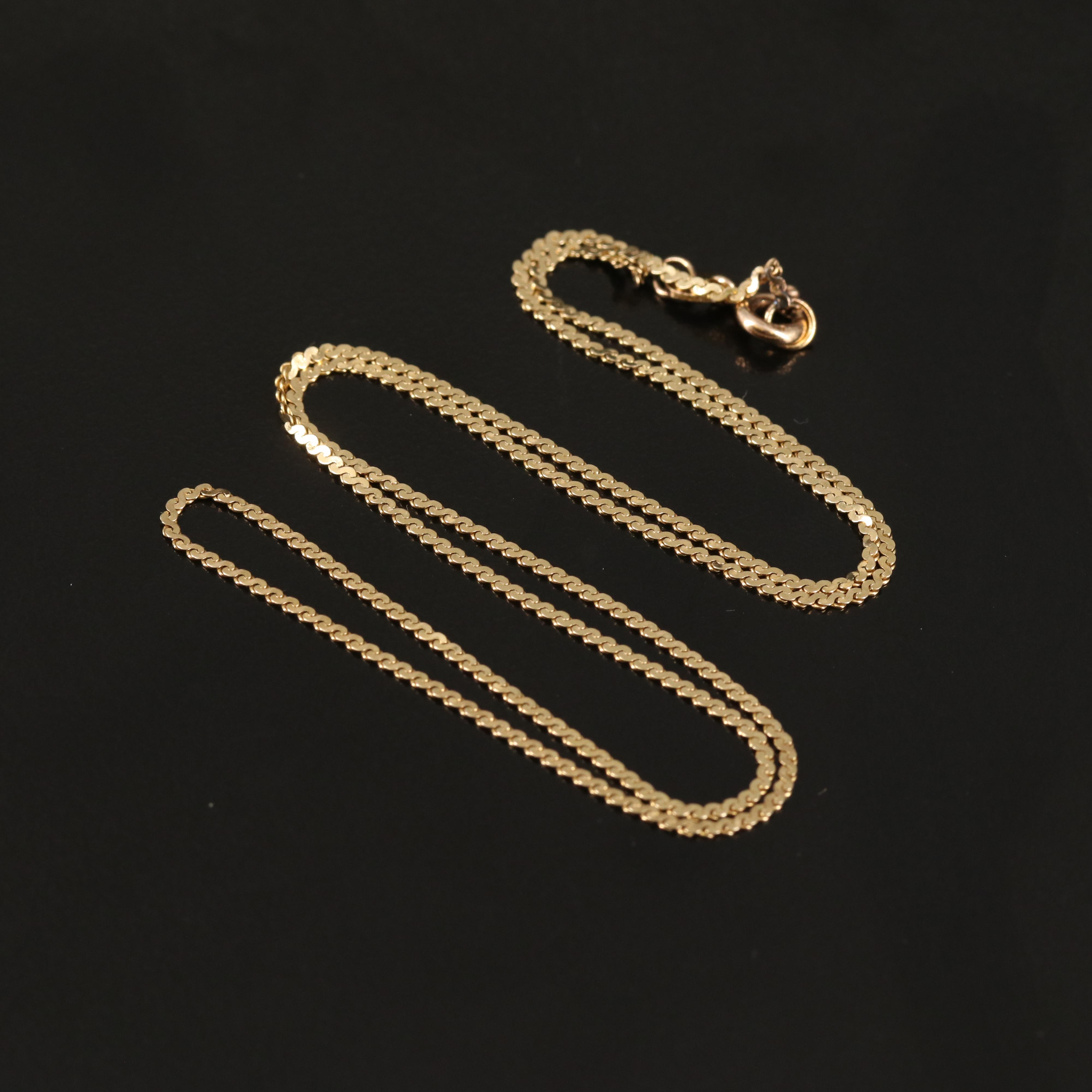 14K S Link Chain Necklace