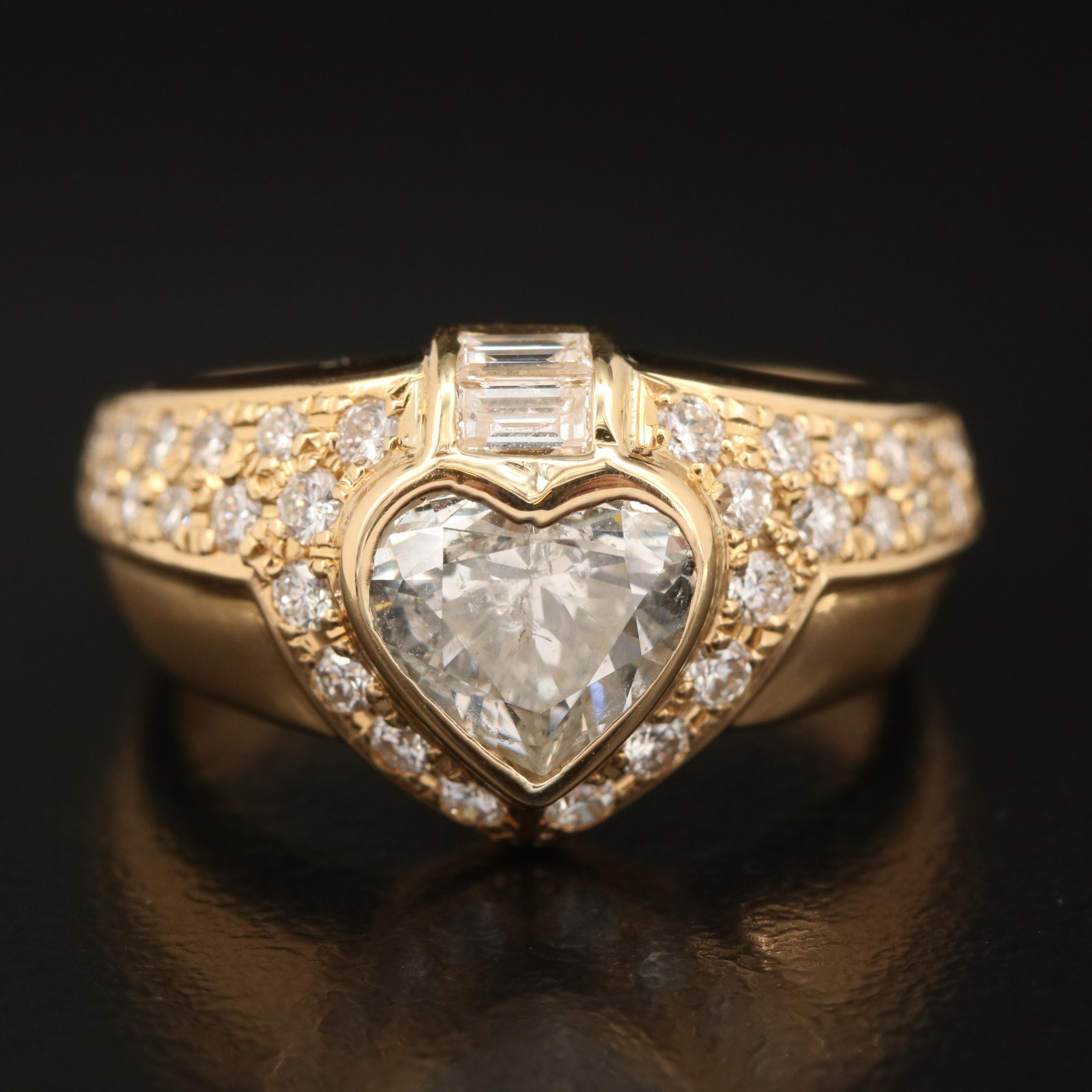 18K 2.25 CTW Diamond Heart Ring
