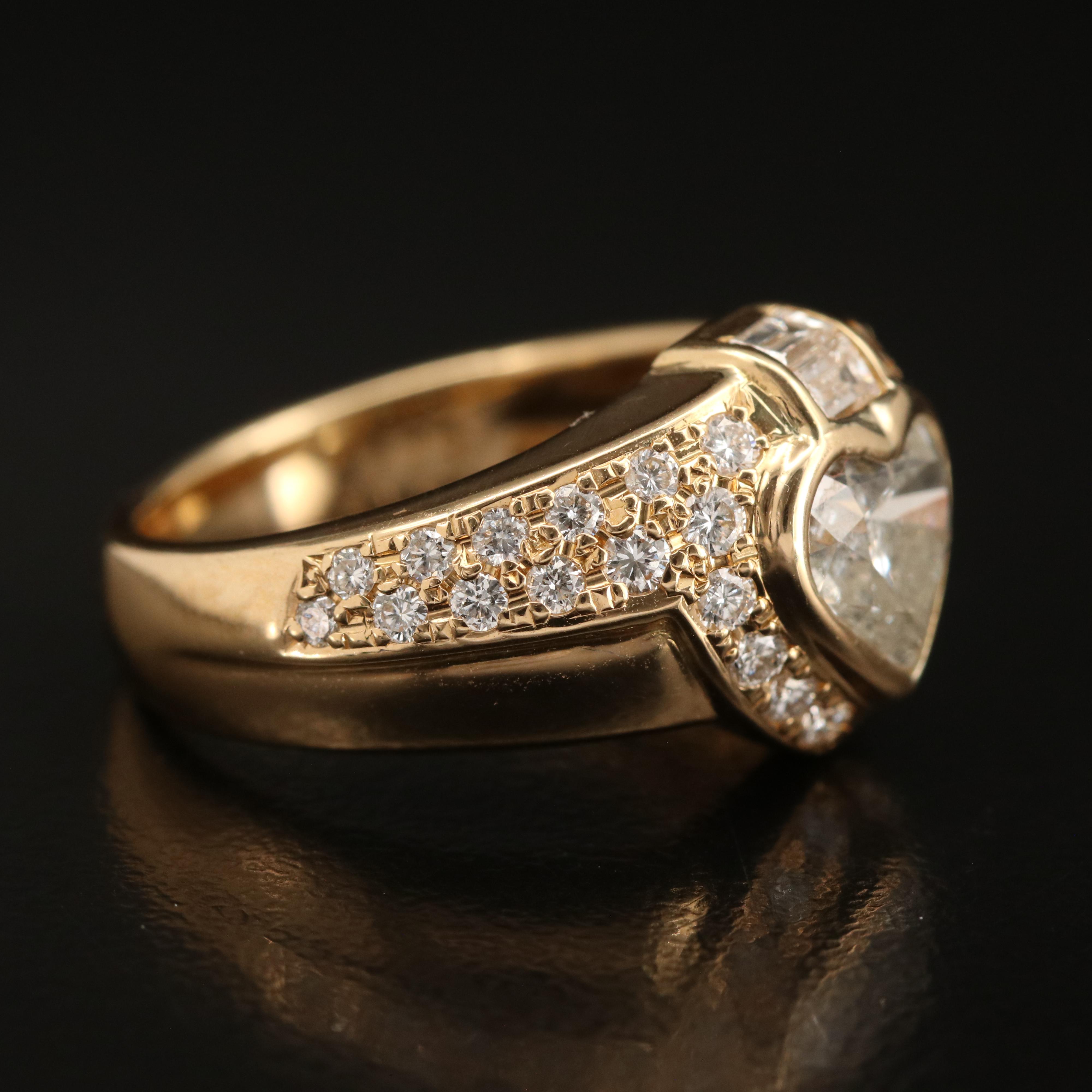18K 2.25 CTW Diamond Heart Ring