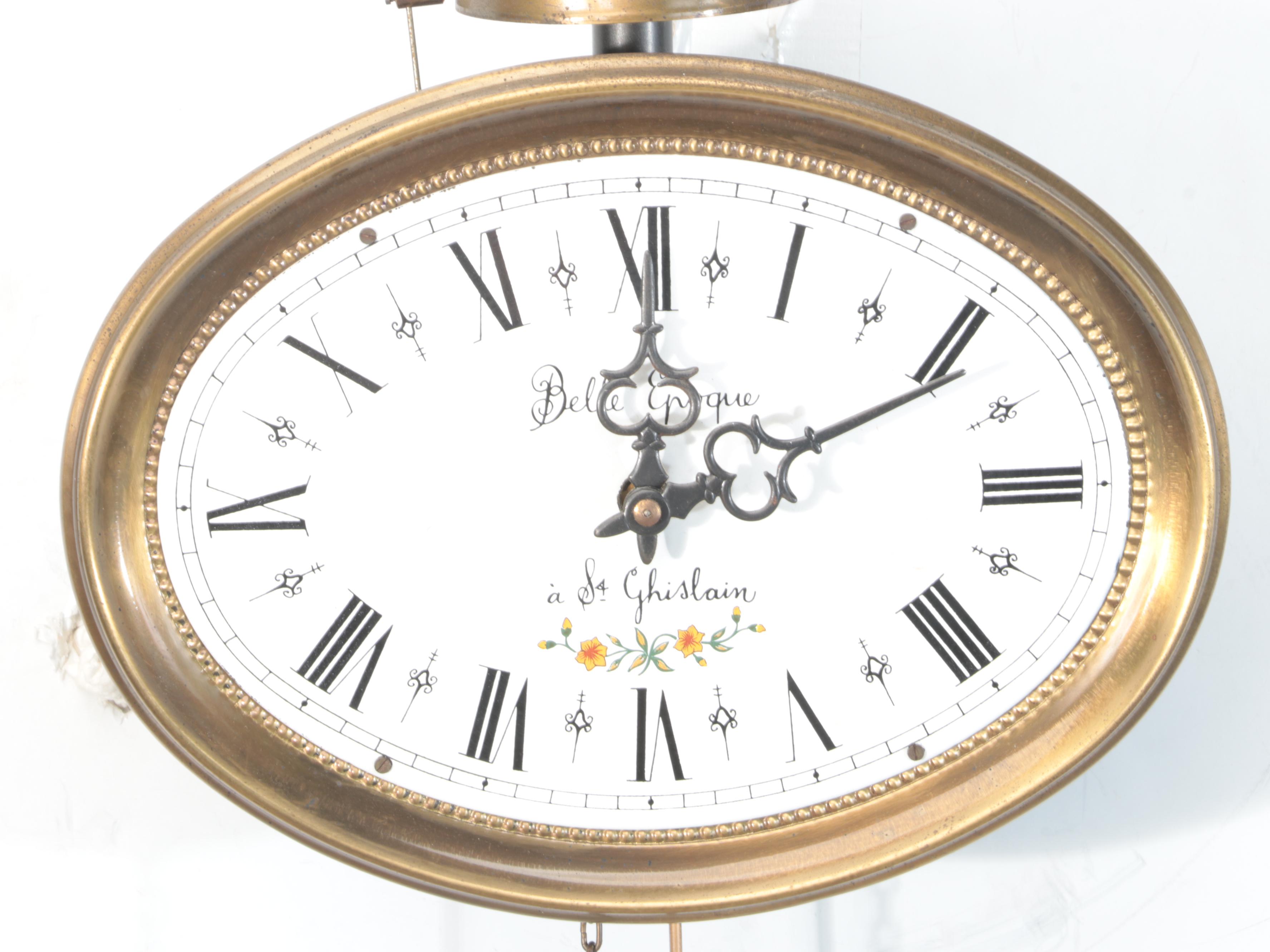 Metal Pendulum Alcove Wall Clock