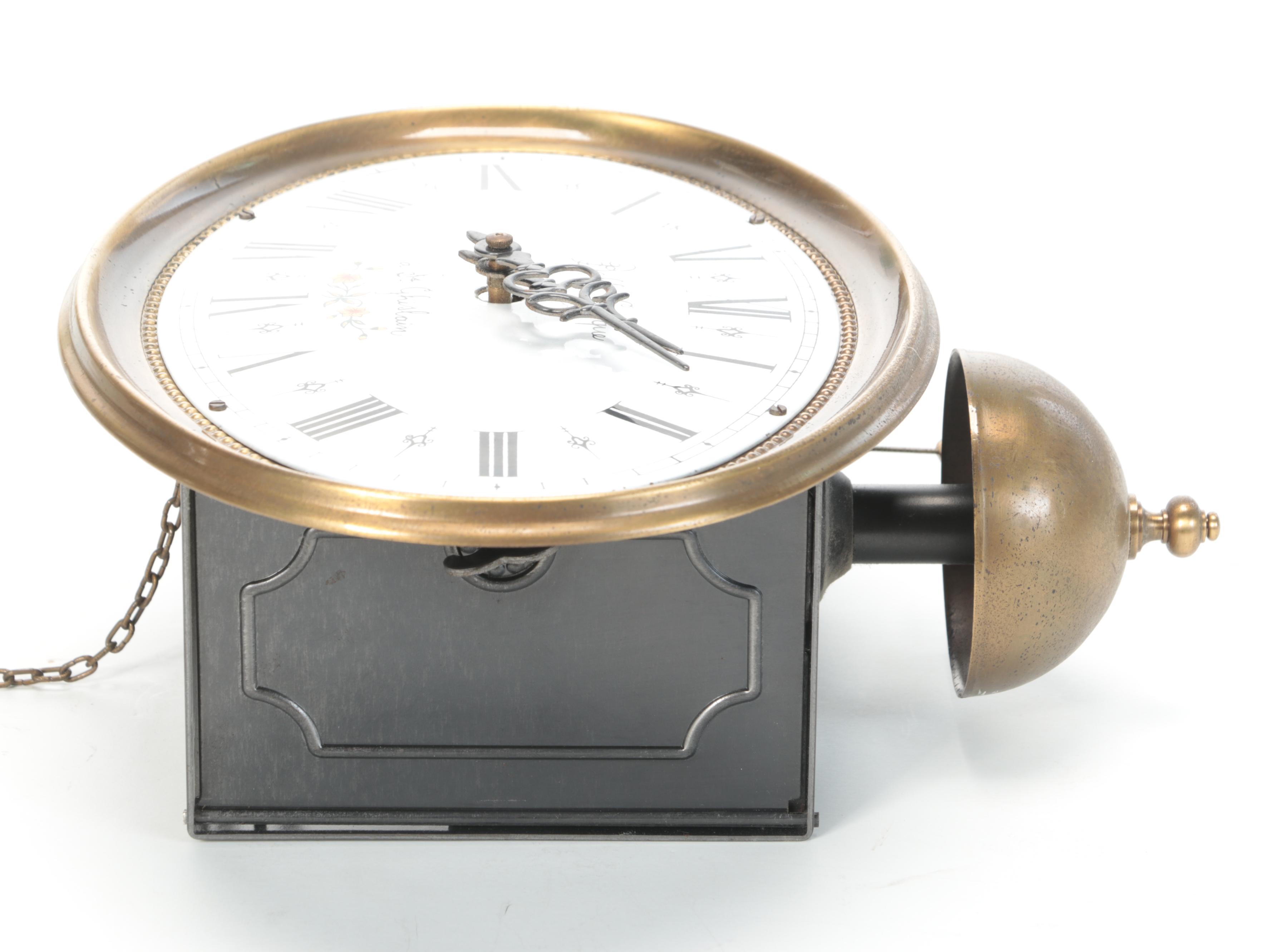 Metal Pendulum Alcove Wall Clock