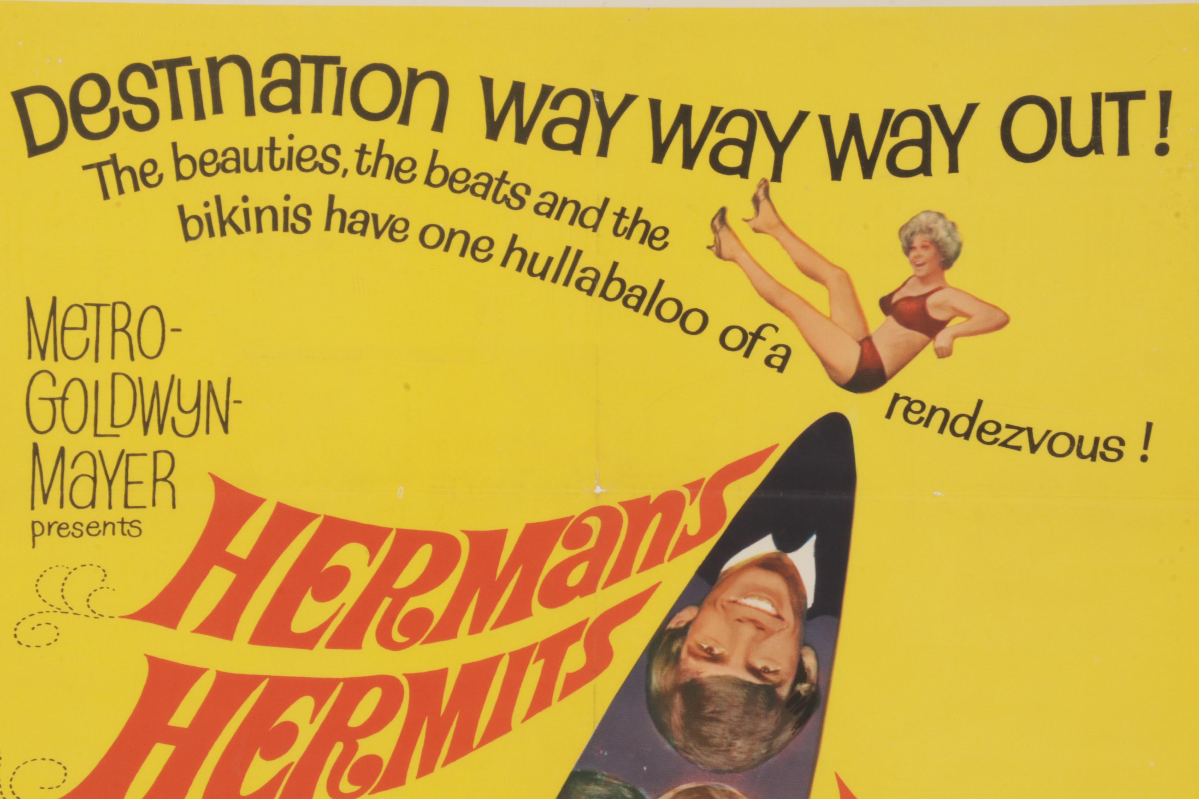 Herman's Hermits "Hold On!" Theatrical Release Movie Poster, 1966