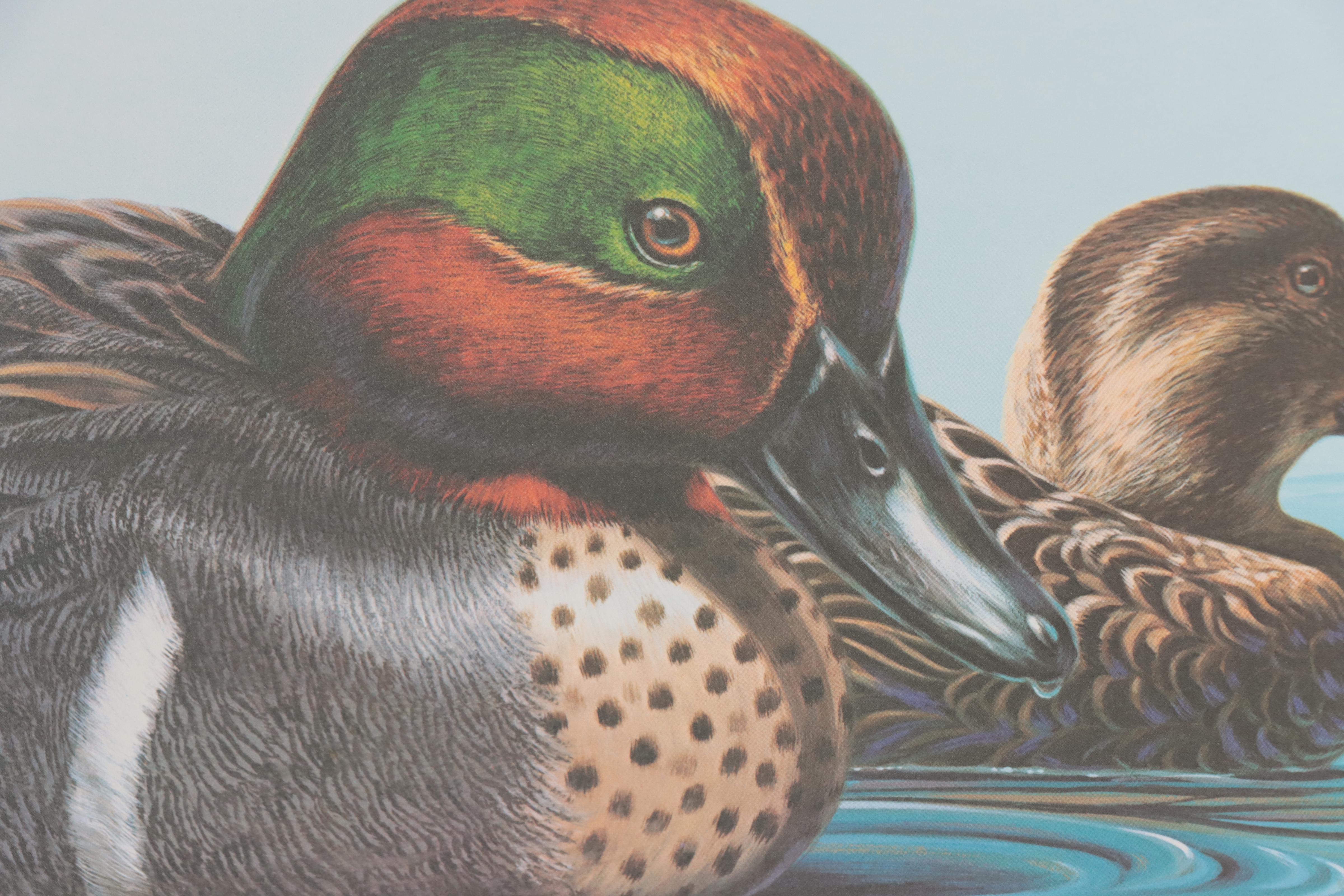 Waterfowl Themed Offset Lithographs With Hand-Painted Remarques