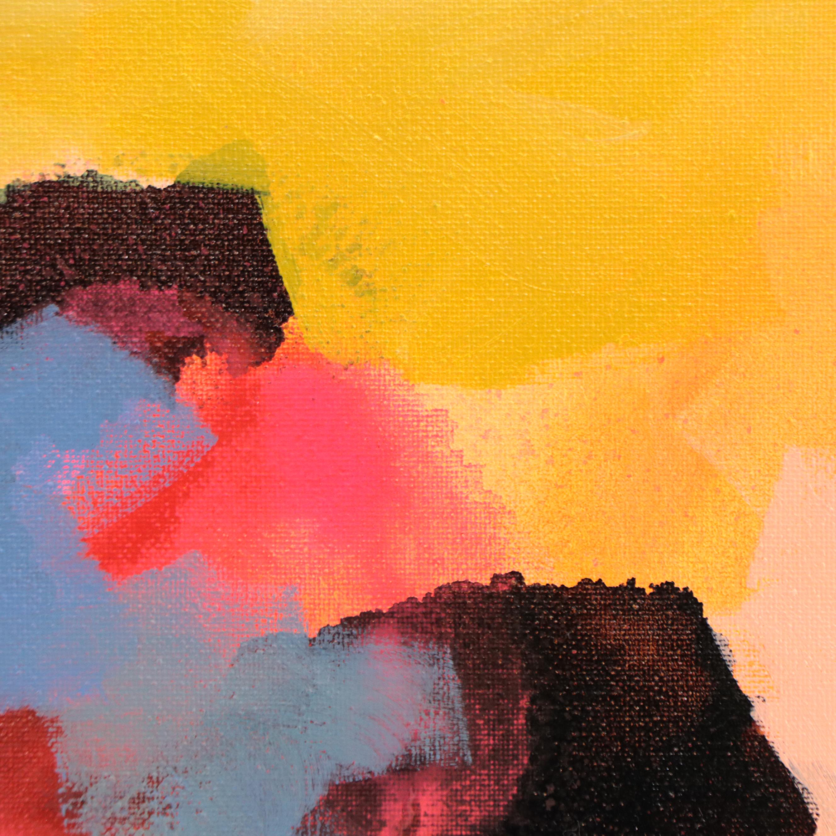 Milagros Pongo Abstract Mixed Media Painting "Auroras," 21st Century