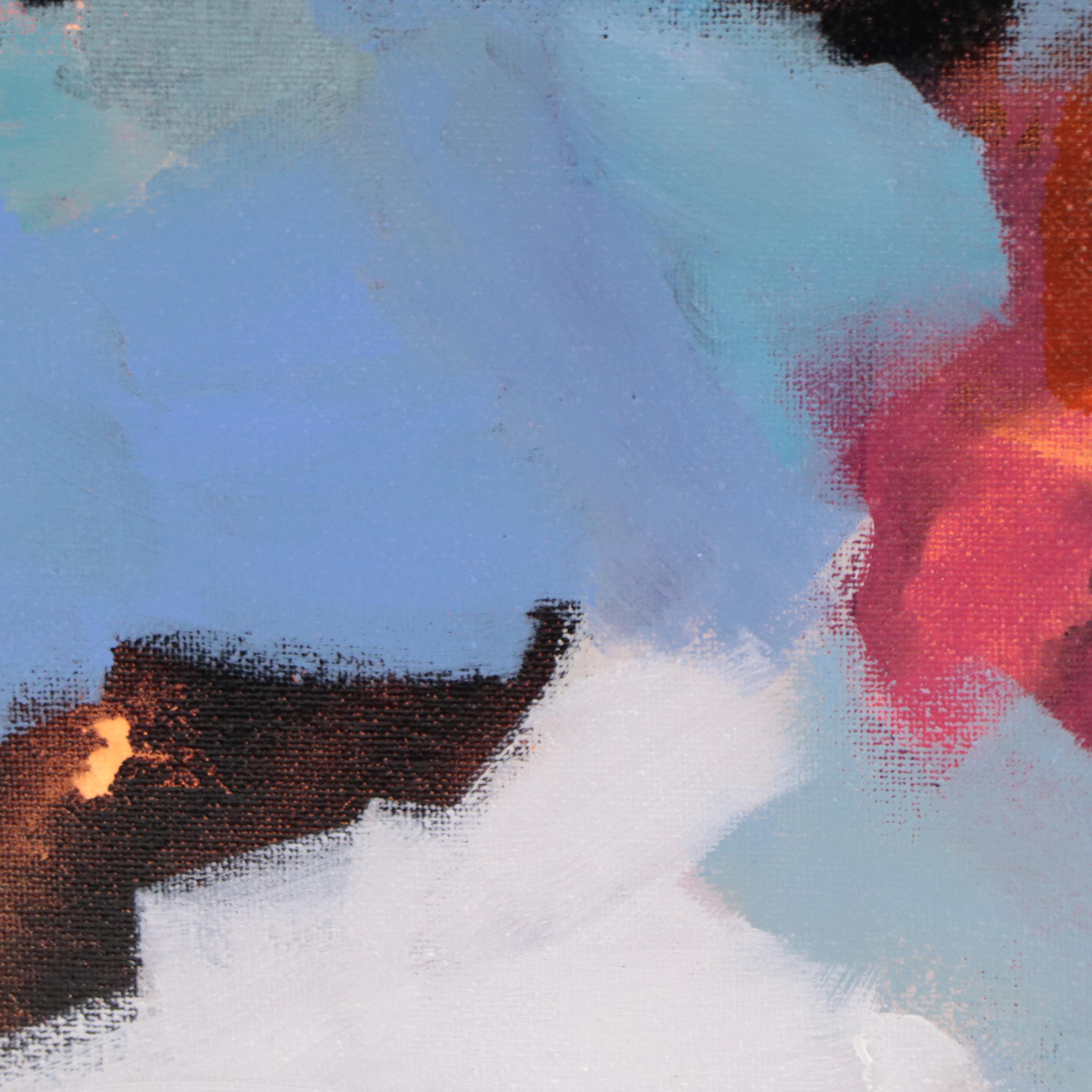 Milagros Pongo Abstract Mixed Media Painting "Auroras," 21st Century