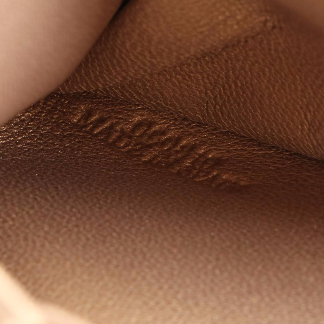 Loewe Anagram Compact Wallet in Matte Metallic Gold Leather with Box