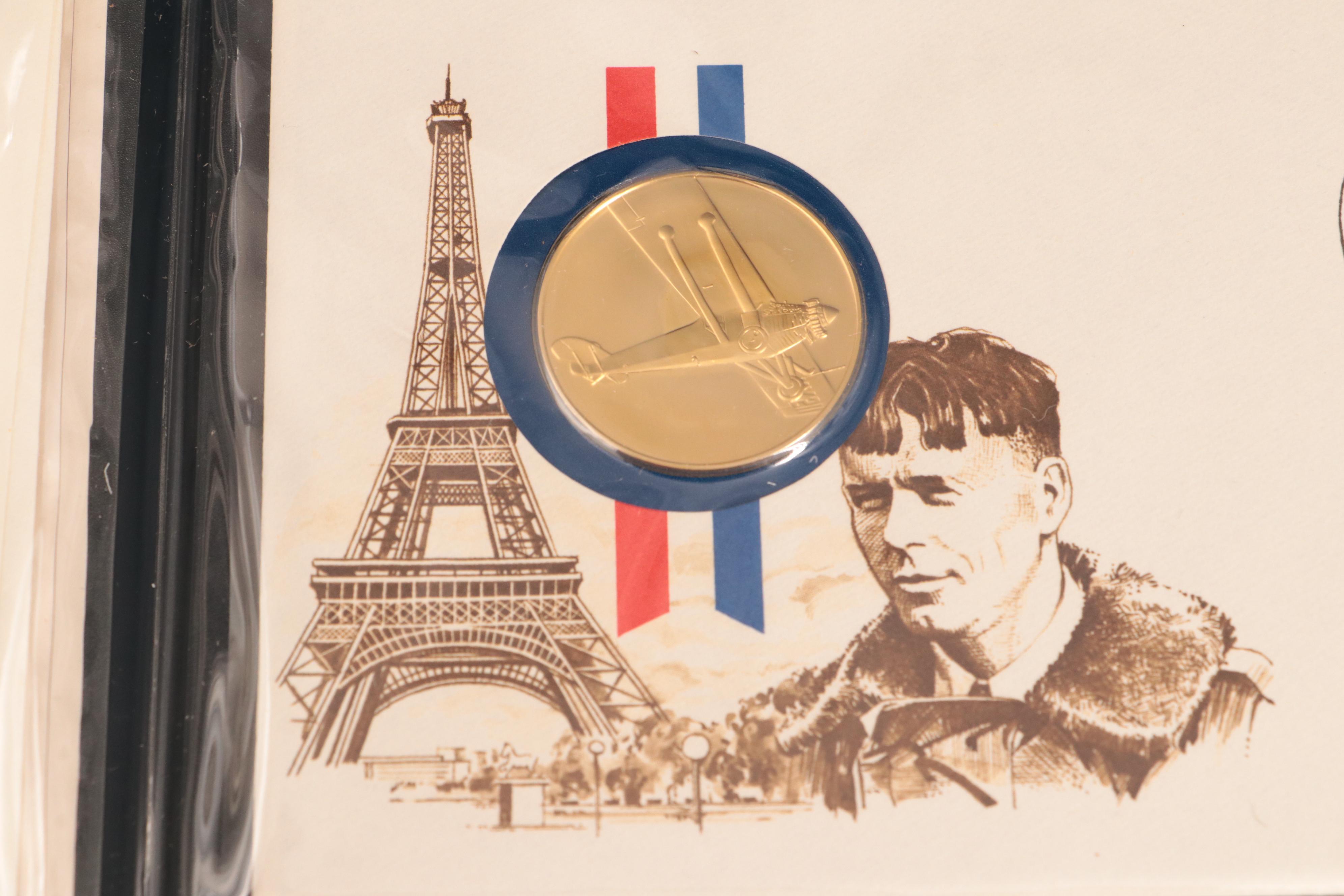 2001 Type Coin Set, Franklin Mint Membership Silver Tokens, and First Day Cover