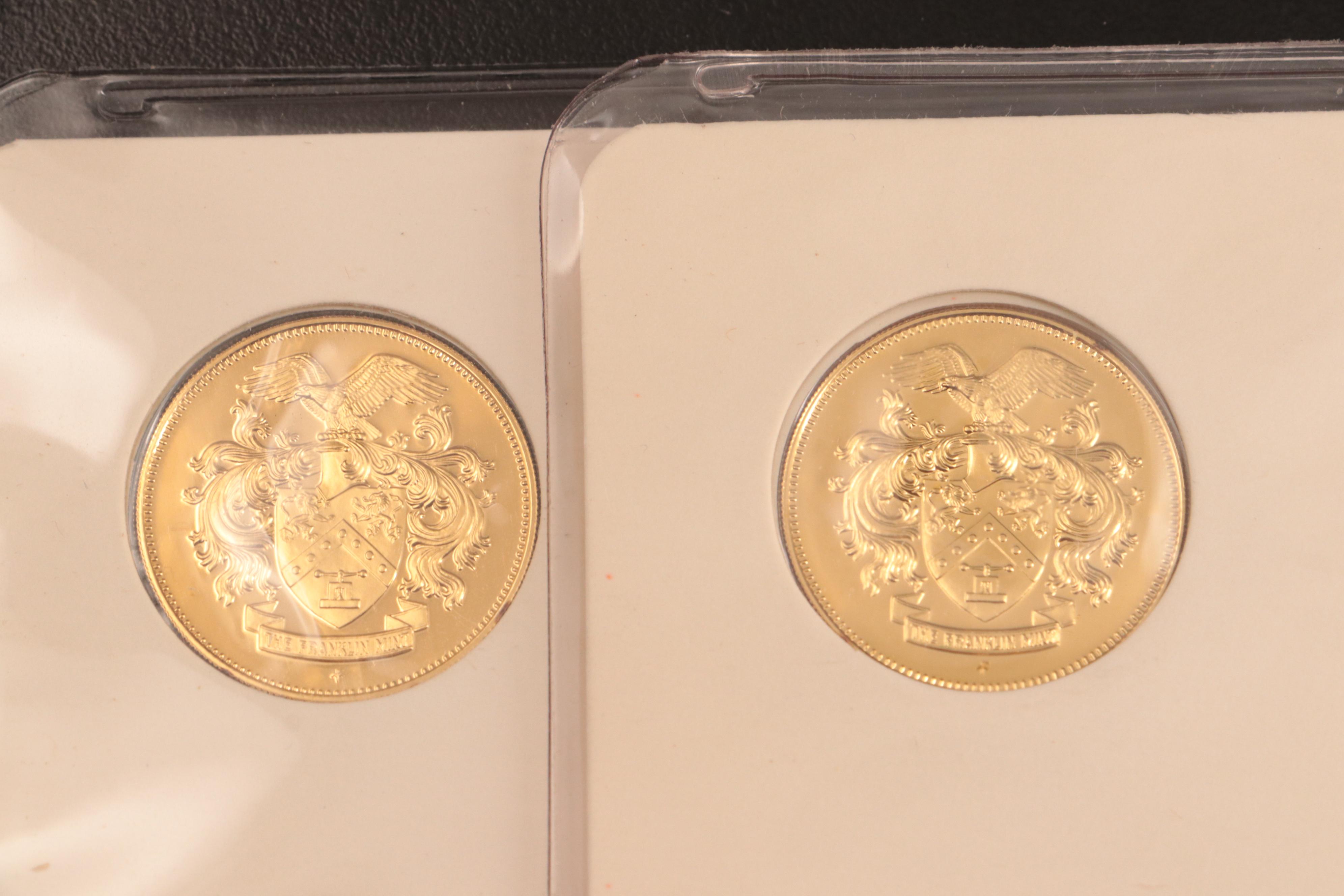 2001 Type Coin Set, Franklin Mint Membership Silver Tokens, and First Day Cover