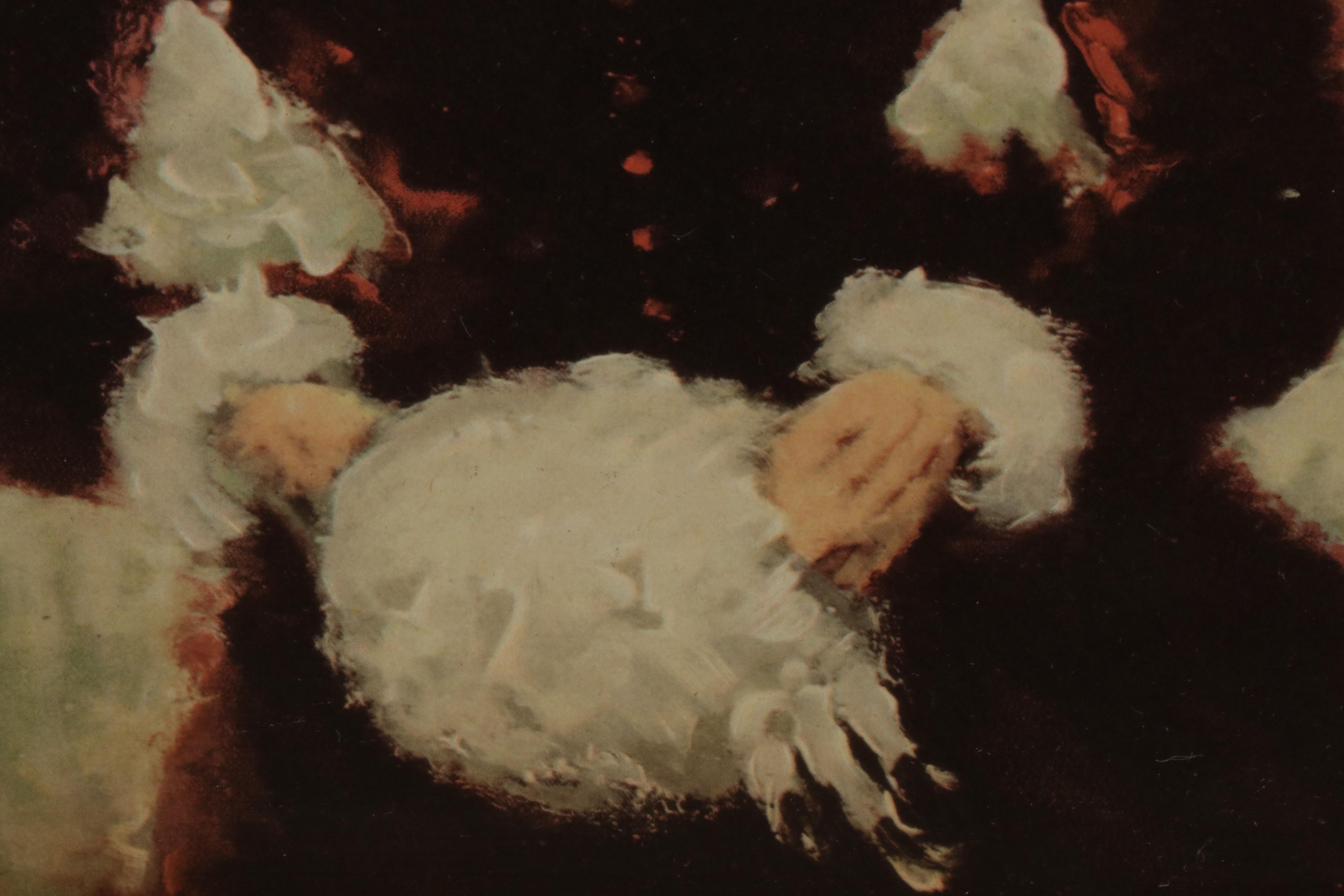 Young Women Offset Lithographs After Florence Kroger in Illuminated Frames