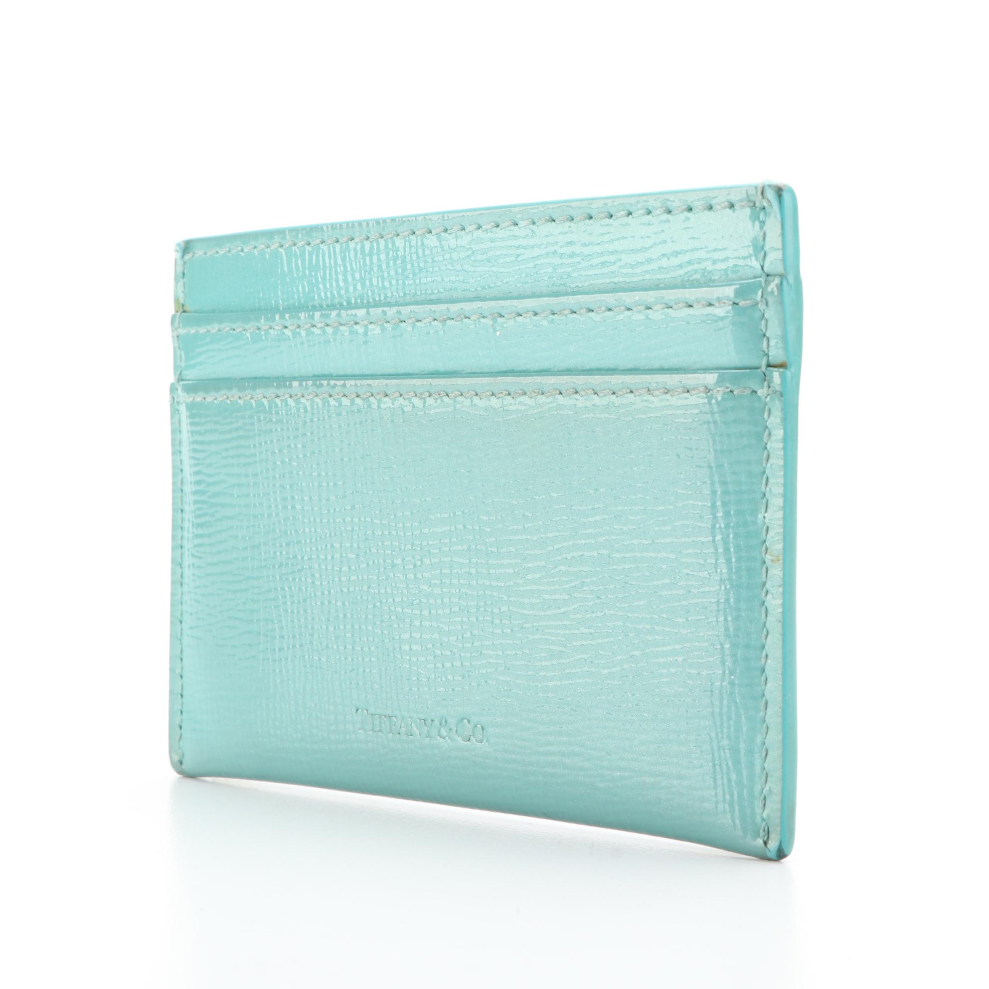 Tiffany & Co. Card Case in Tiffany Blue® Embossed Patent Leather