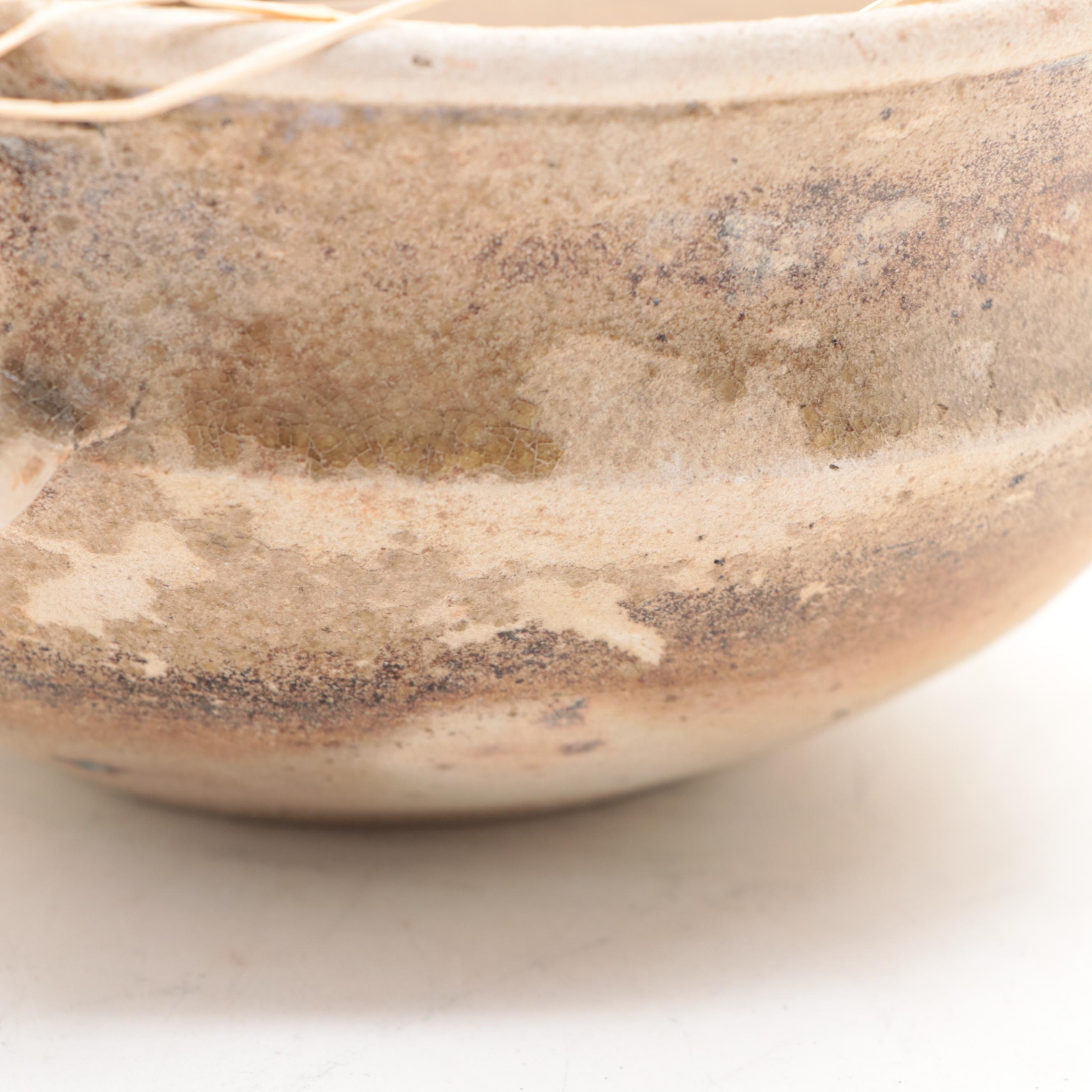 North Vietnamese Red River Valley Han-Viet Period Terracotta Handled Bowl